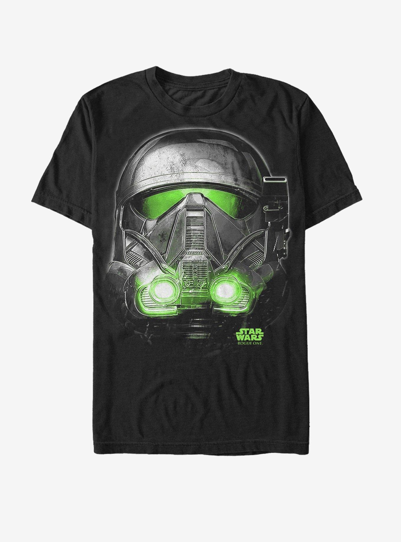 Star Wars Death Trooper Helmet Glow Print T-Shirt, BLACK, hi-res