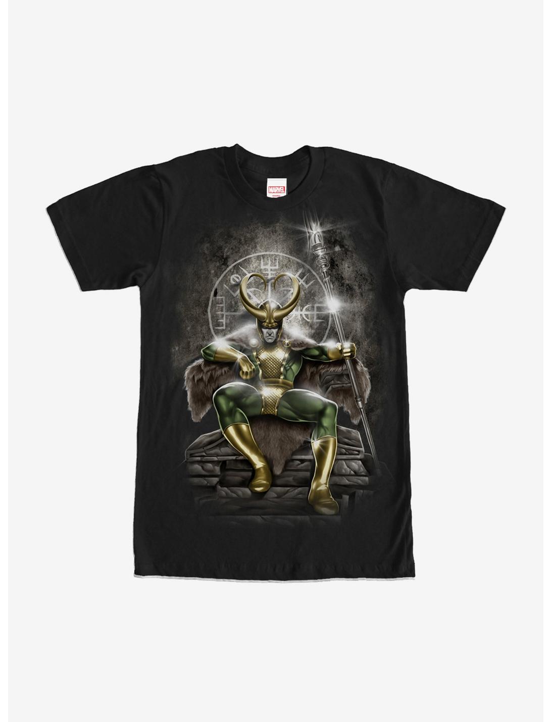 Marvel Loki Throne T-Shirt, BLACK, hi-res