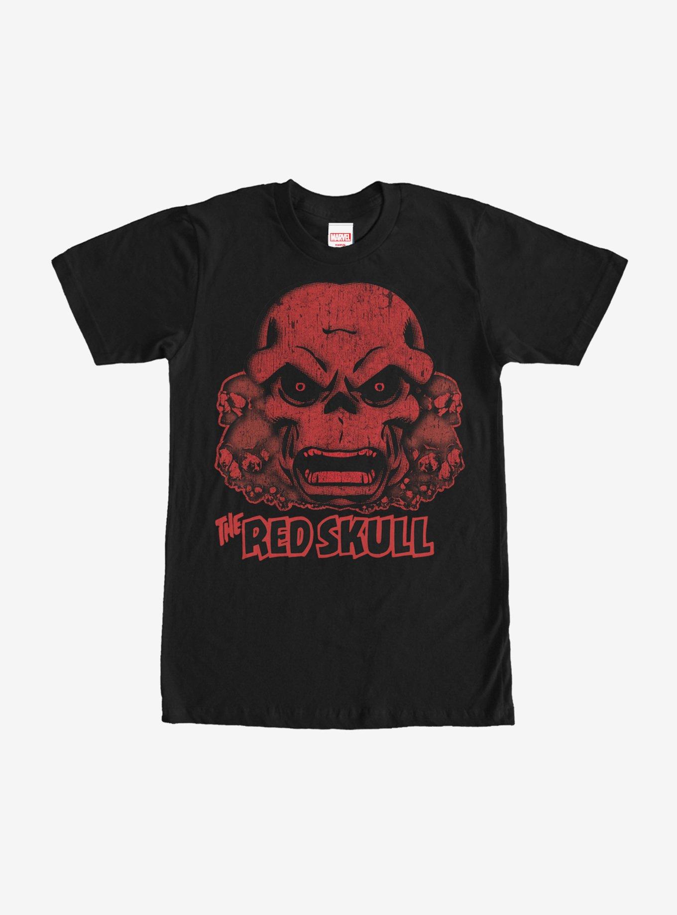 Plus Size Marvel Red Skull Collage T-Shirt, , hi-res