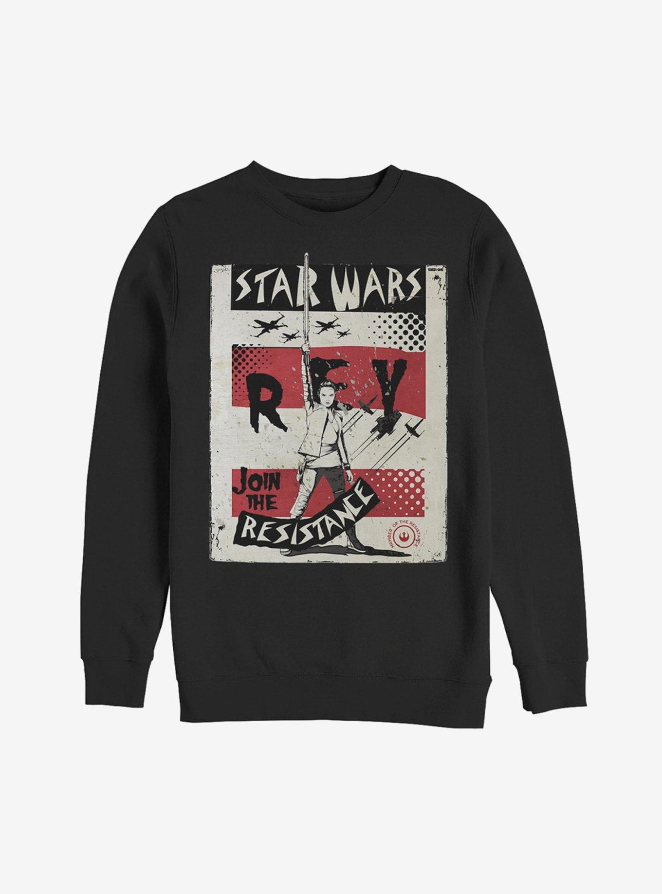 Star Wars Join Rey Poster Sweatshirt, BLACK, hi-res