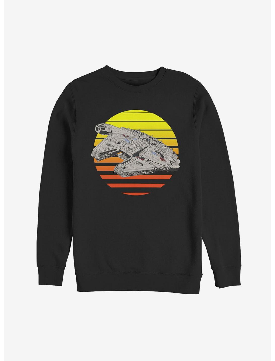 Star Wars Millennium Falcon Sunset Sweatshirt, BLACK, hi-res