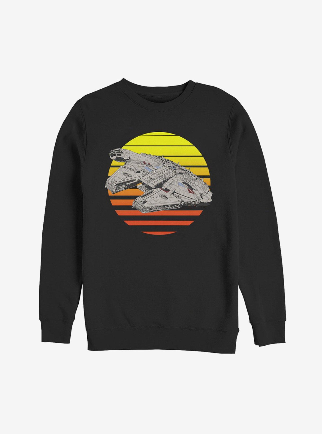 Star Wars Millennium Falcon Sunset Sweatshirt, BLACK, hi-res