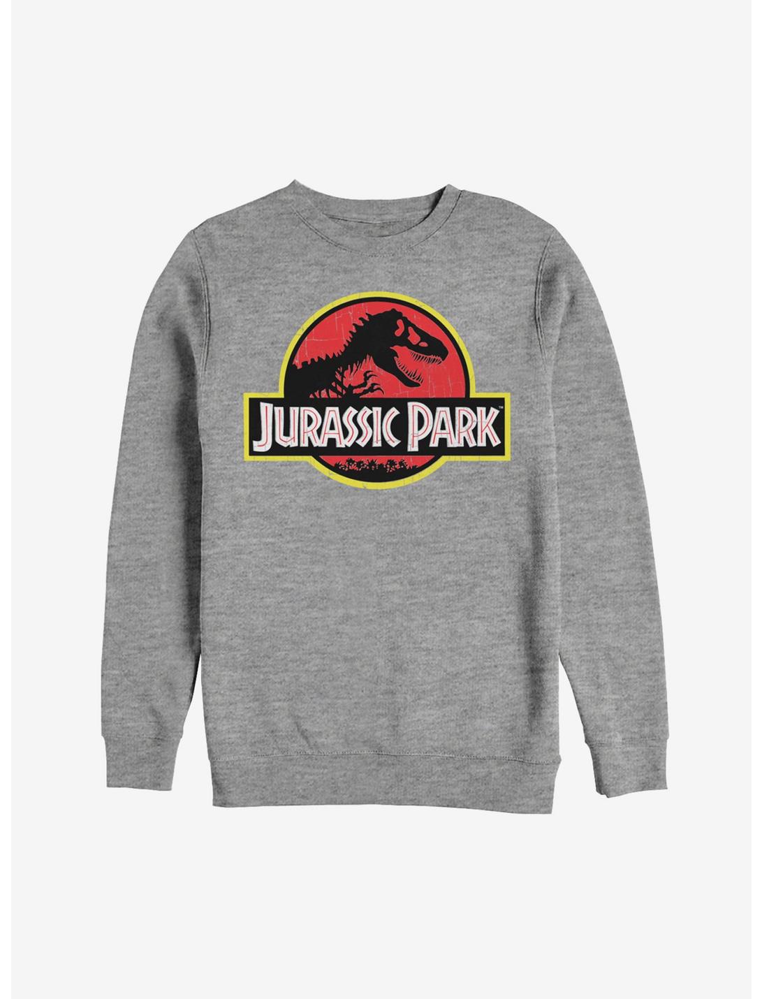 Jurassic Park Grey Classic Logo Sweatshirt, ATH HTR, hi-res