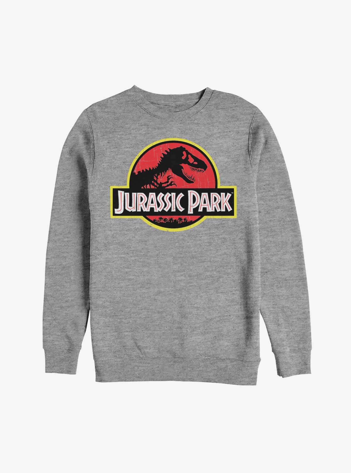 Jurassic Park Grey Classic Logo Sweatshirt, , hi-res