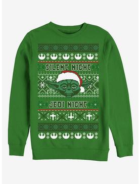 Star Wars Ugly Christmas Sweater Yoda Silent Night Sweatshirt, , hi-res