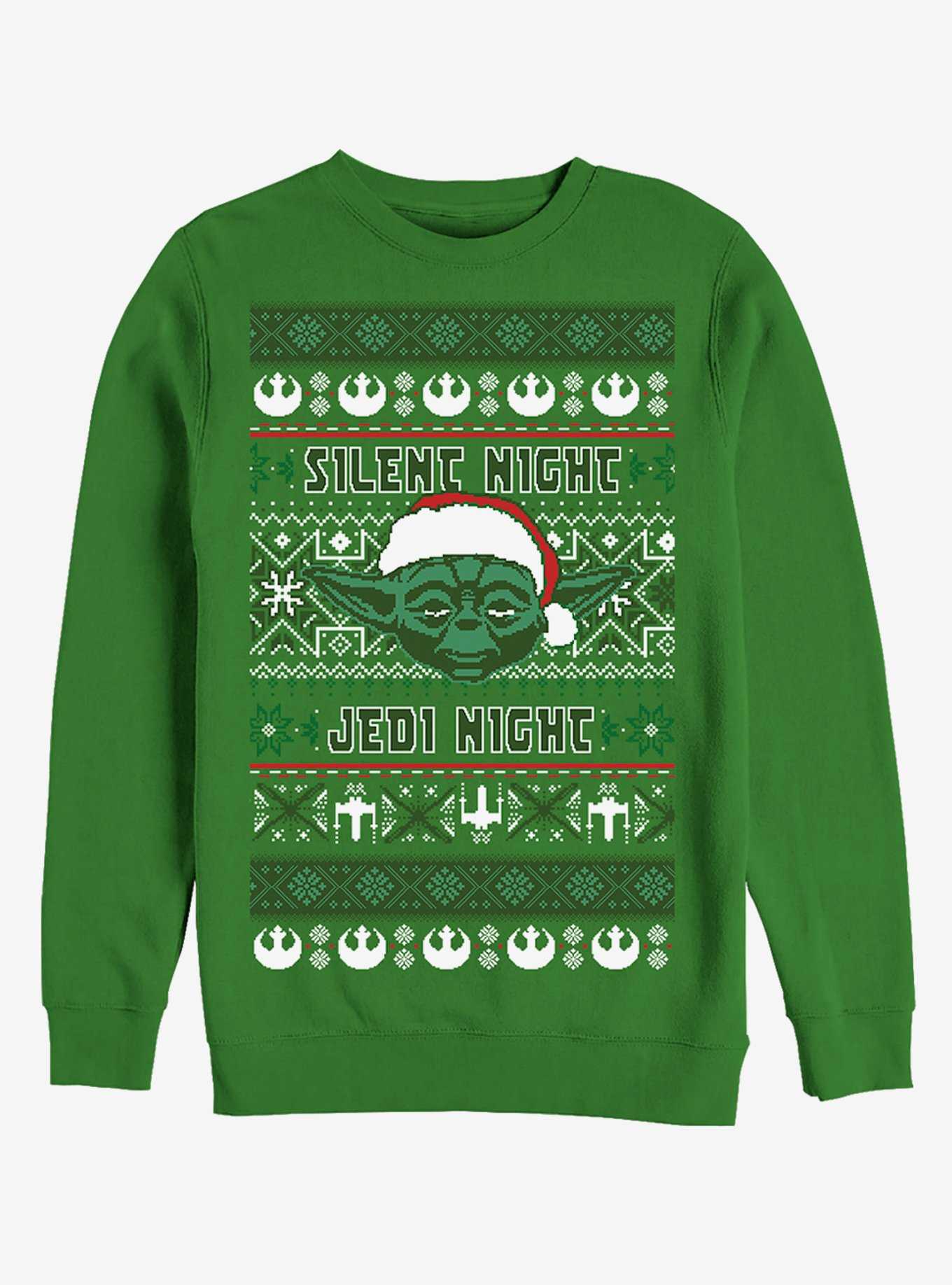 Star Wars Ugly Christmas Sweater Yoda Silent Night Sweatshirt, , hi-res
