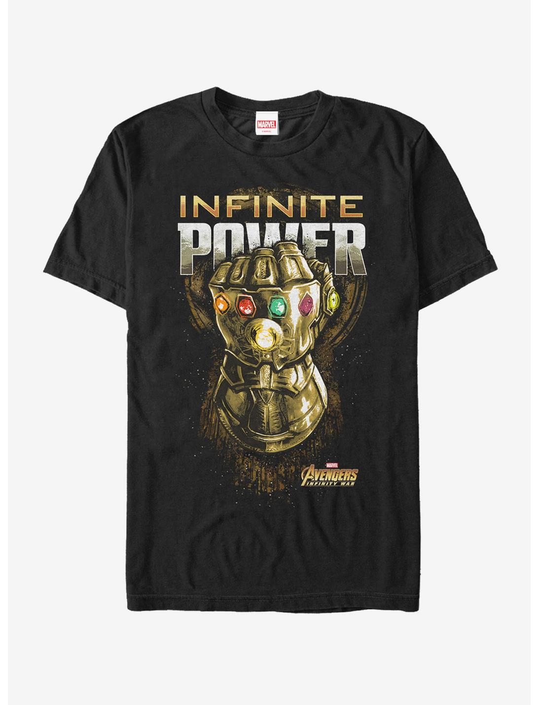 Plus Size Marvel Avengers: Infinity War Infinite Power Glove T-Shirt, BLACK, hi-res