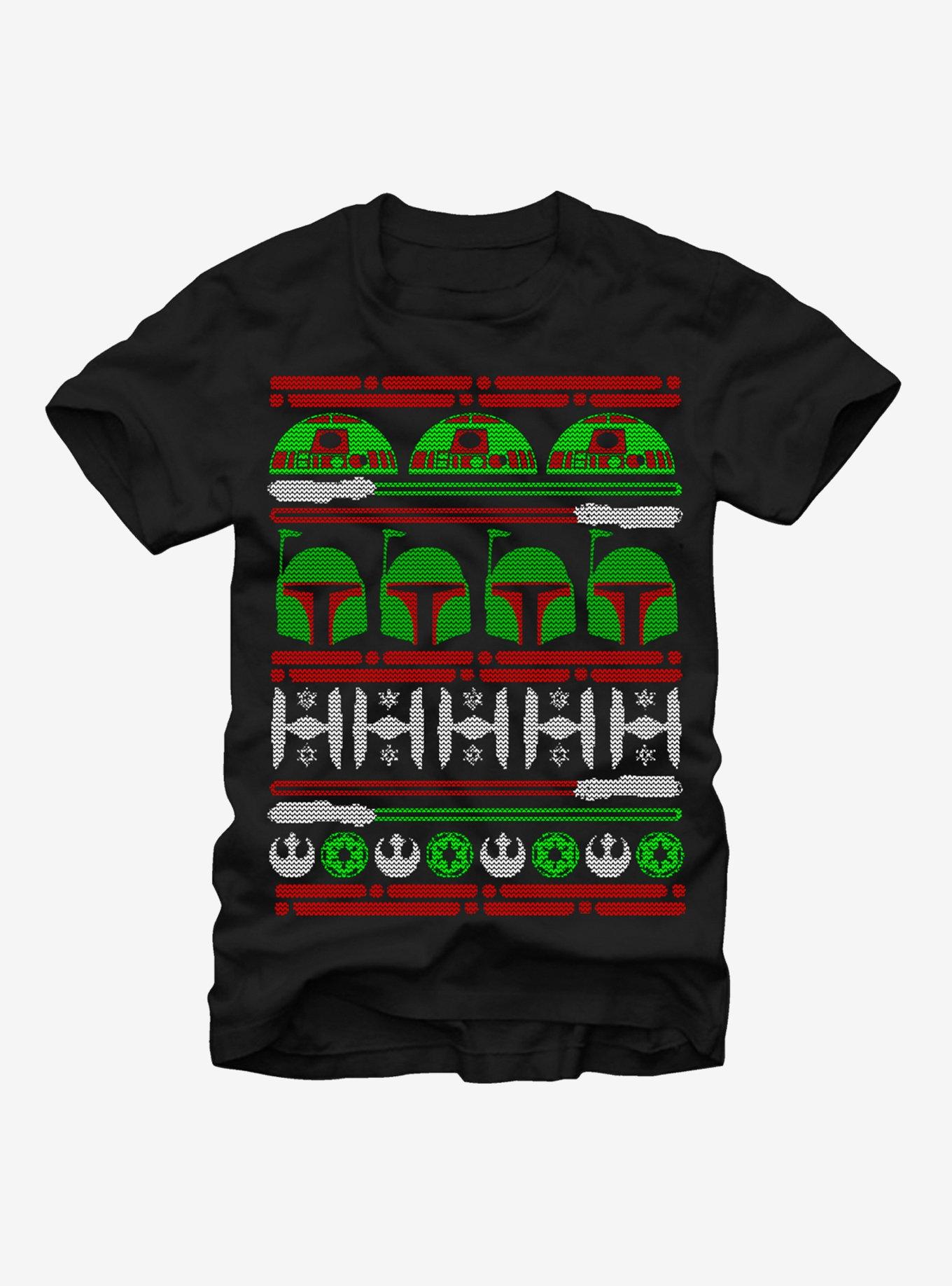 Star Wars Boba Fett Ugly Christmas Sweater T-Shirt, , hi-res