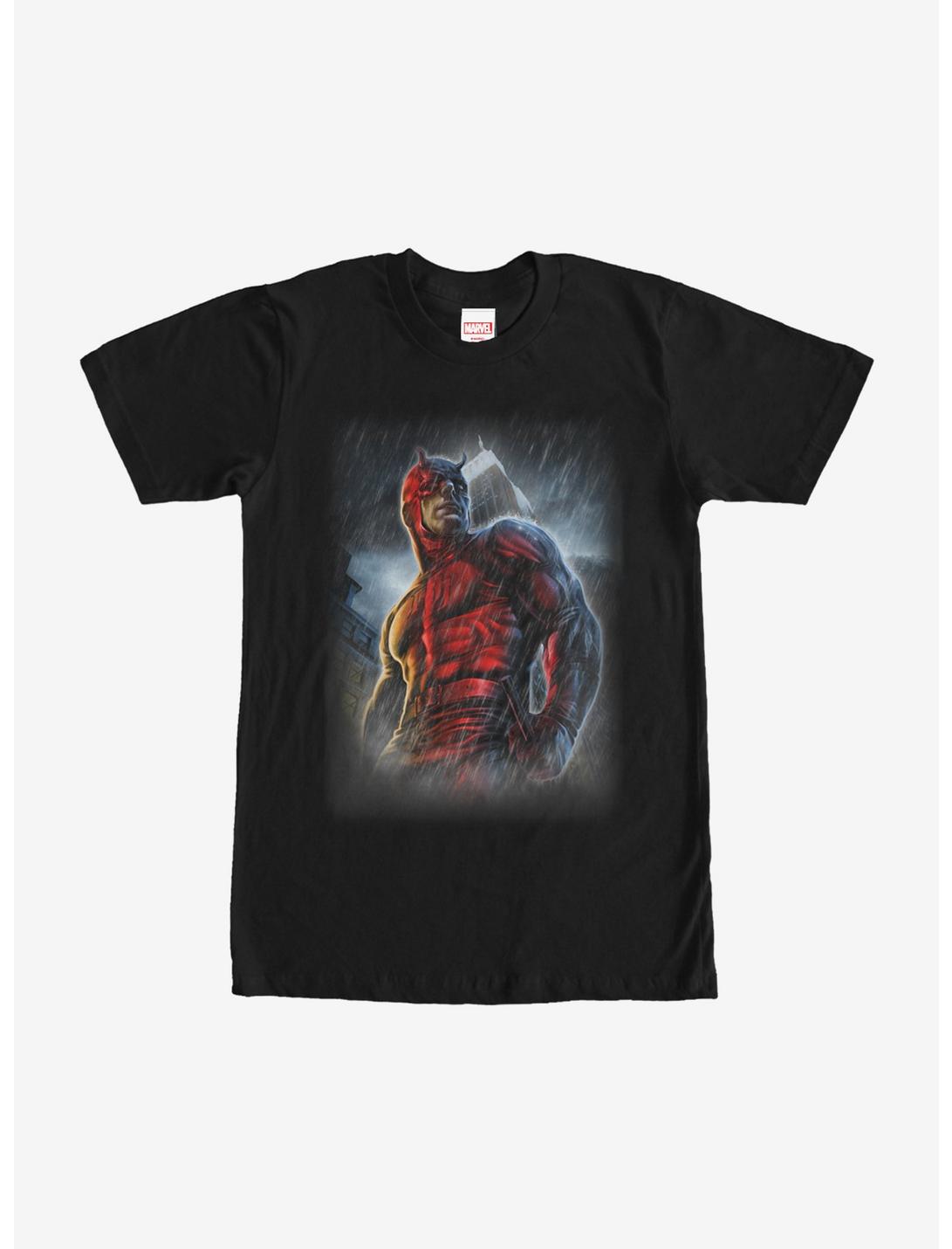 Marvel Daredevil Superhero City Rain T-Shirt, BLACK, hi-res