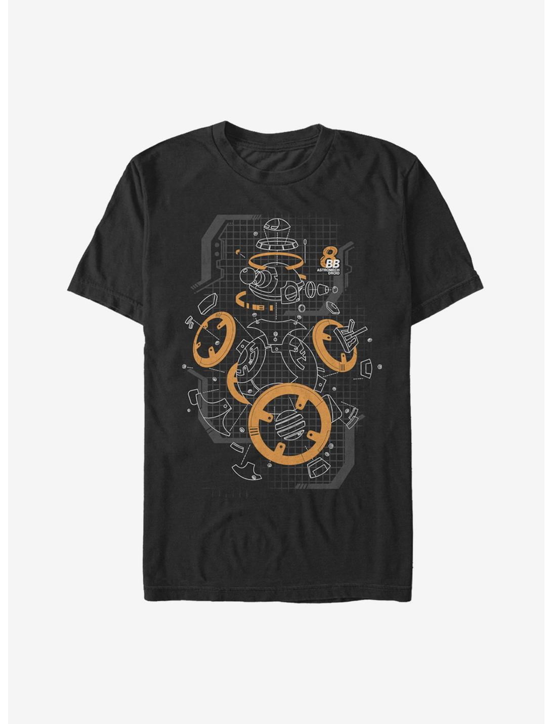 Plus Size Star Wars BB-8 Deconstructed View T-Shirt, BLACK, hi-res