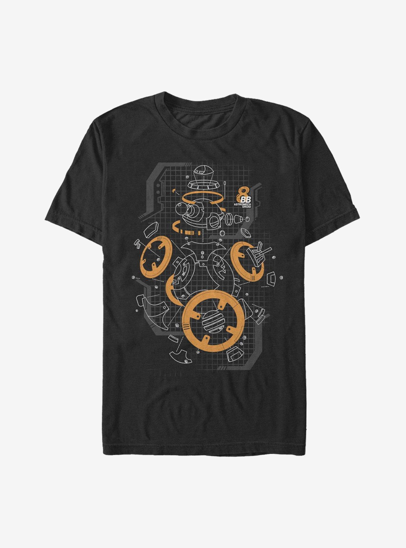 Star Wars BB-8 Deconstructed View T-Shirt, BLACK, hi-res