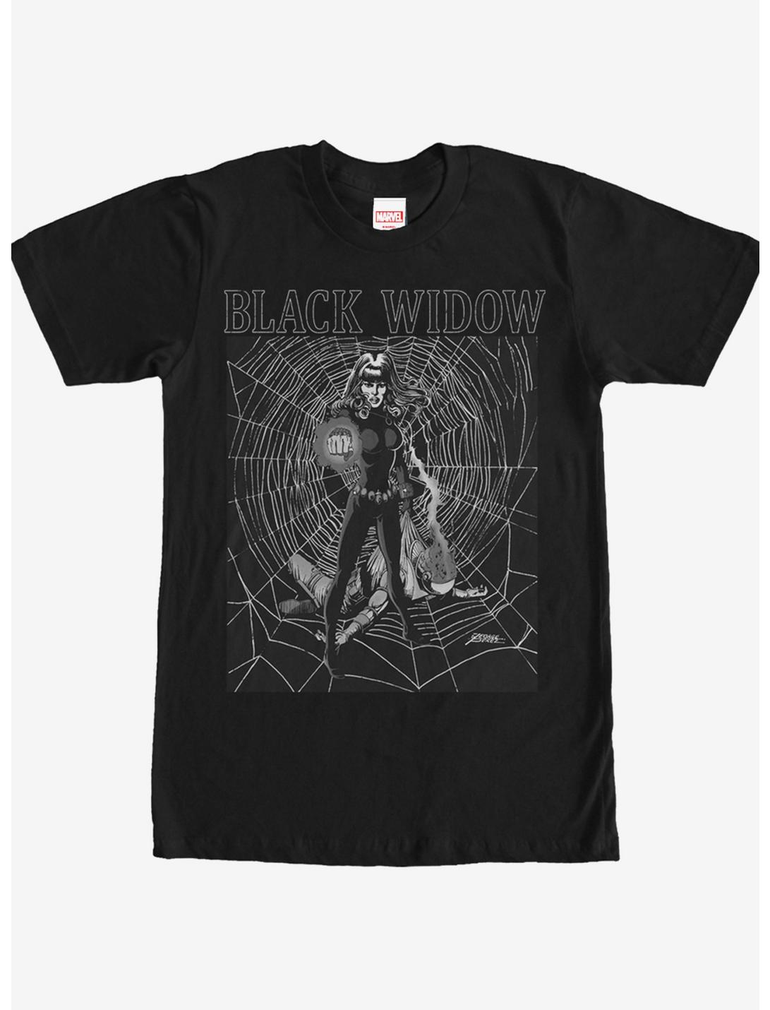 Plus Size Marvel Black Widow Web T-Shirt, BLACK, hi-res
