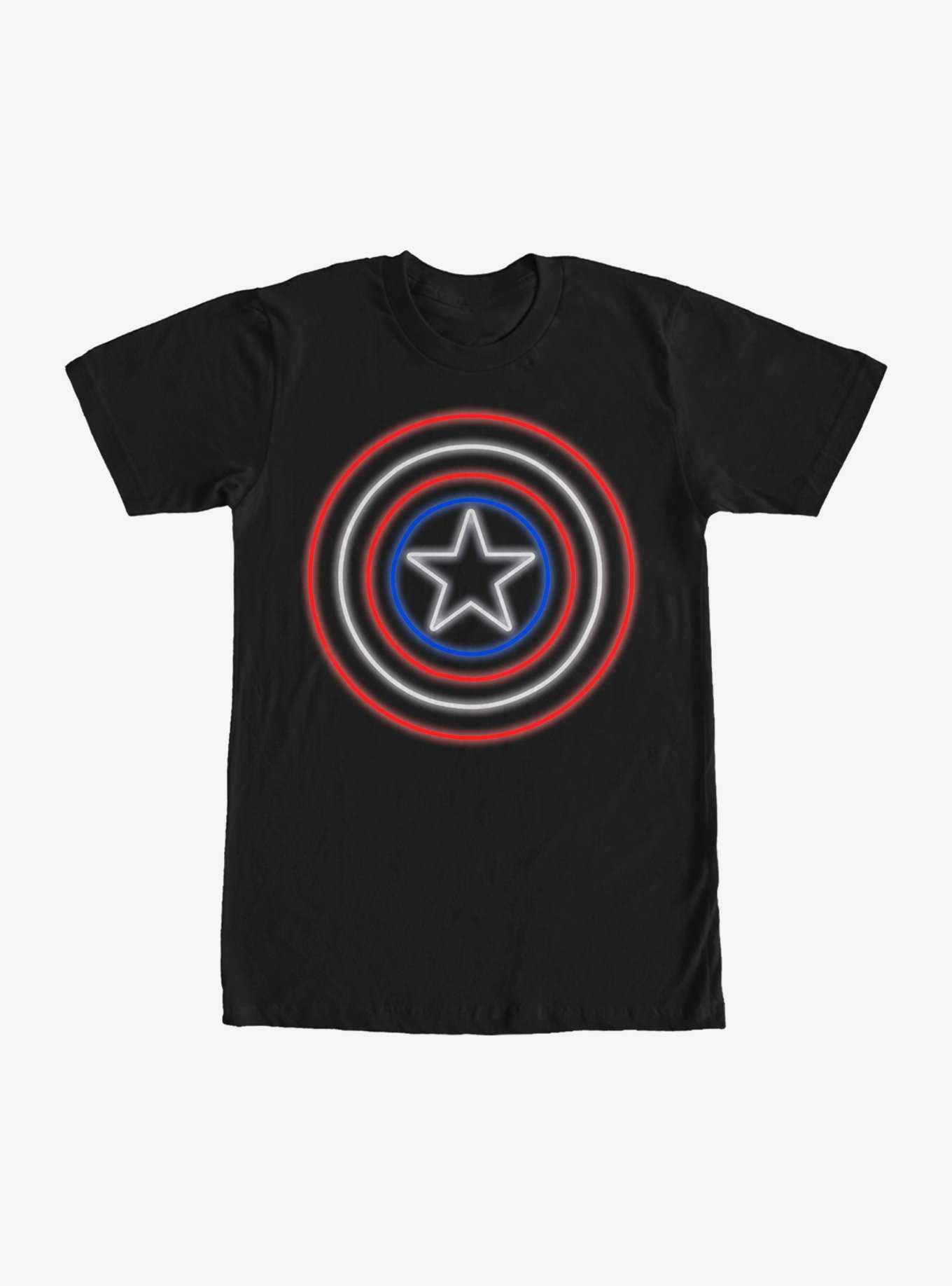 Marvel Captain America Shield Neon Light T-Shirt, , hi-res