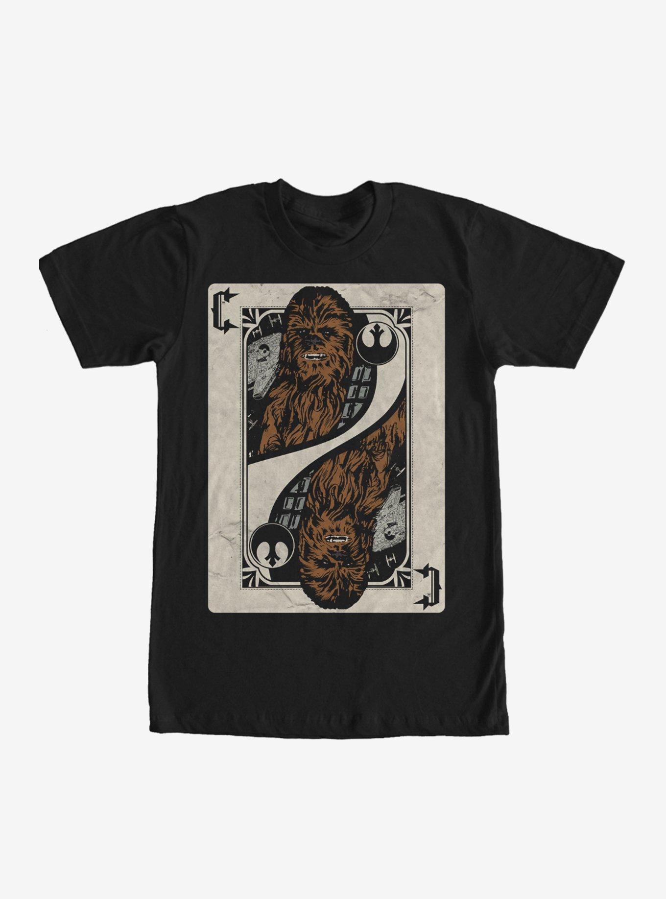 Star Wars Chewbacca Playing Card T-Shirt, BLACK, hi-res