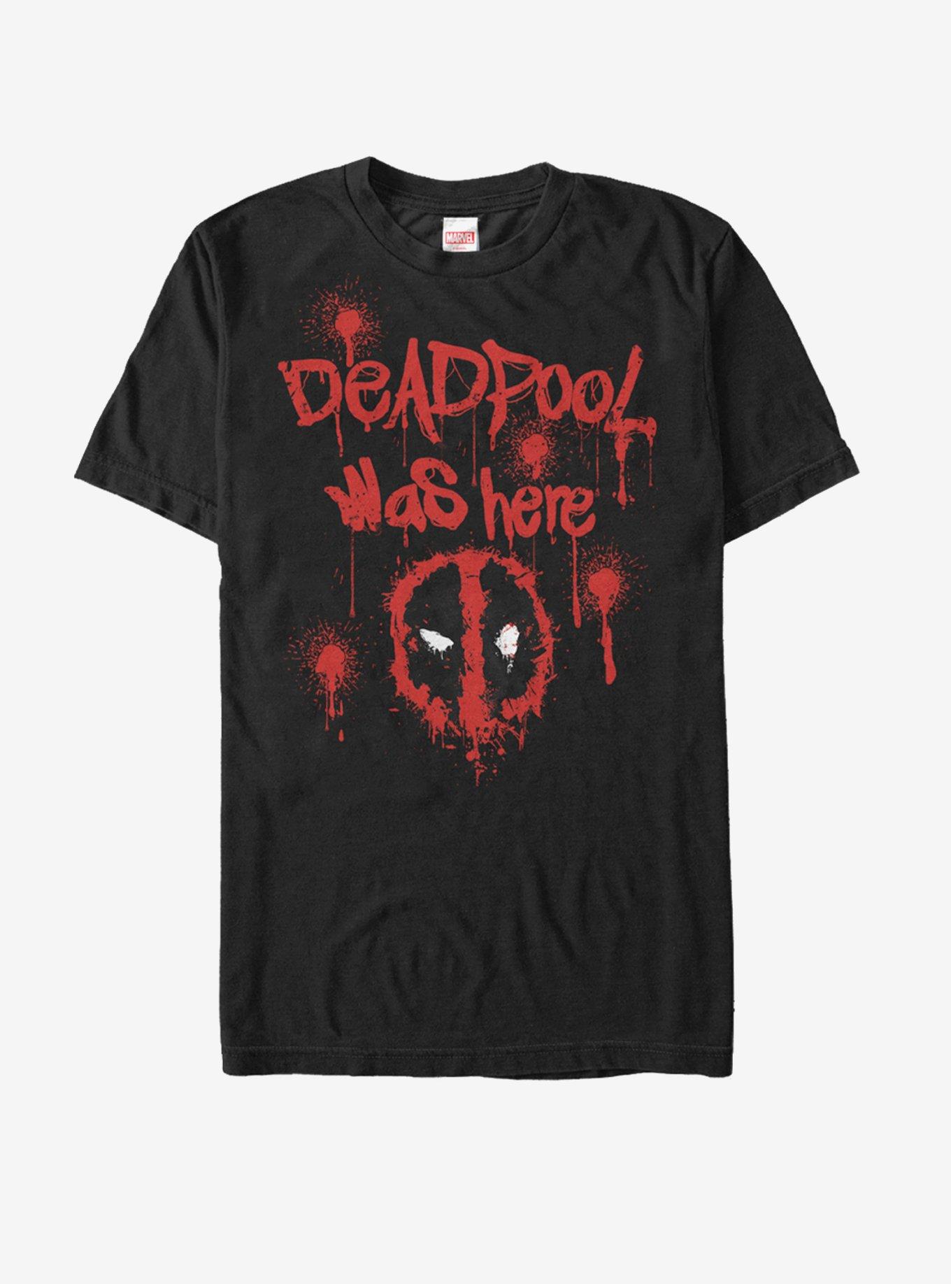Marvel Deadpool Was Here T-Shirt