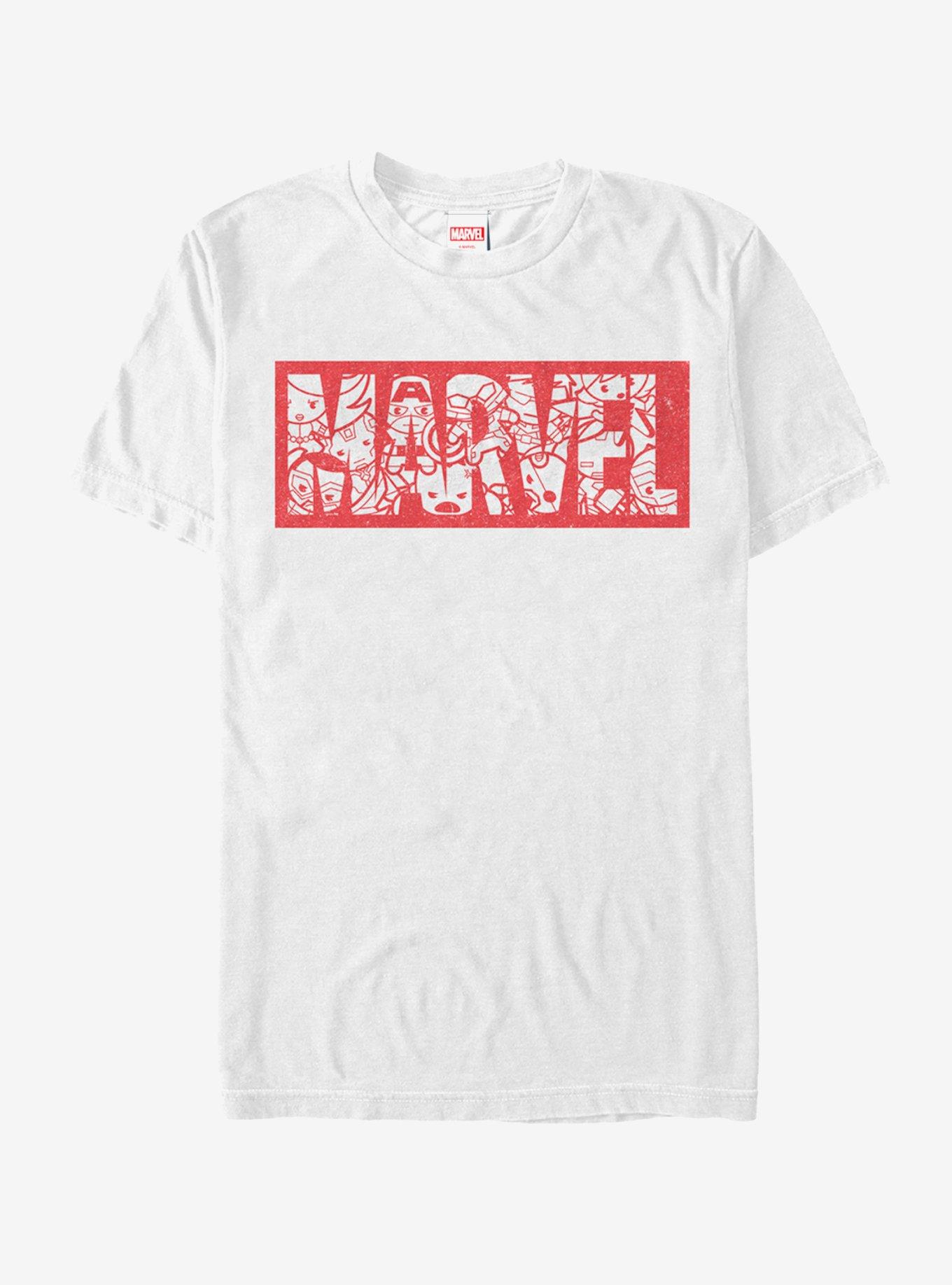 Marvel Kawaii Superheroes Logo T-Shirt
