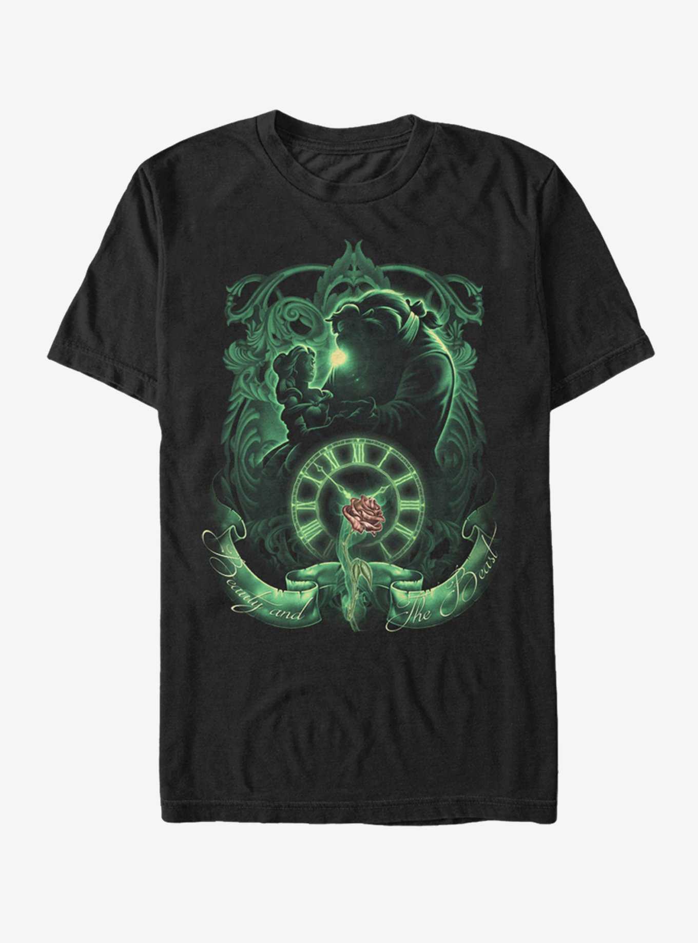 Disney Beauty And The Beast Green Time T-Shirt - BLACK | Hot Topic