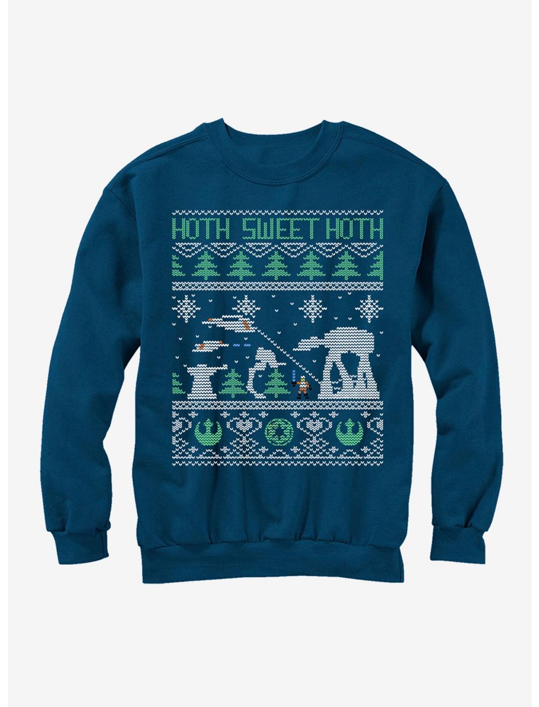 Star Wars Hoth Sweet Hoth Ugly Christmas Sweater Girls Sweatshirt, NAVY, hi-res
