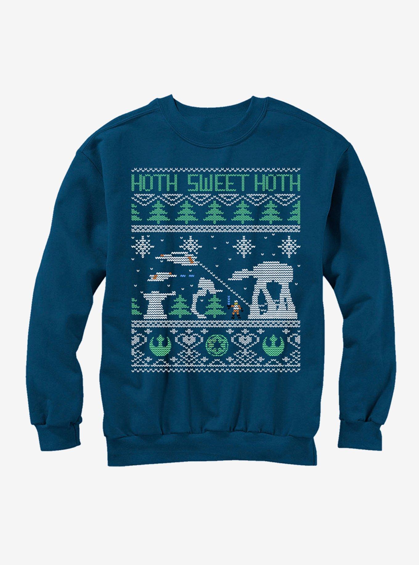 Star Wars Hoth Sweet Hoth Ugly Christmas Sweater Girls Sweatshirt, NAVY, hi-res