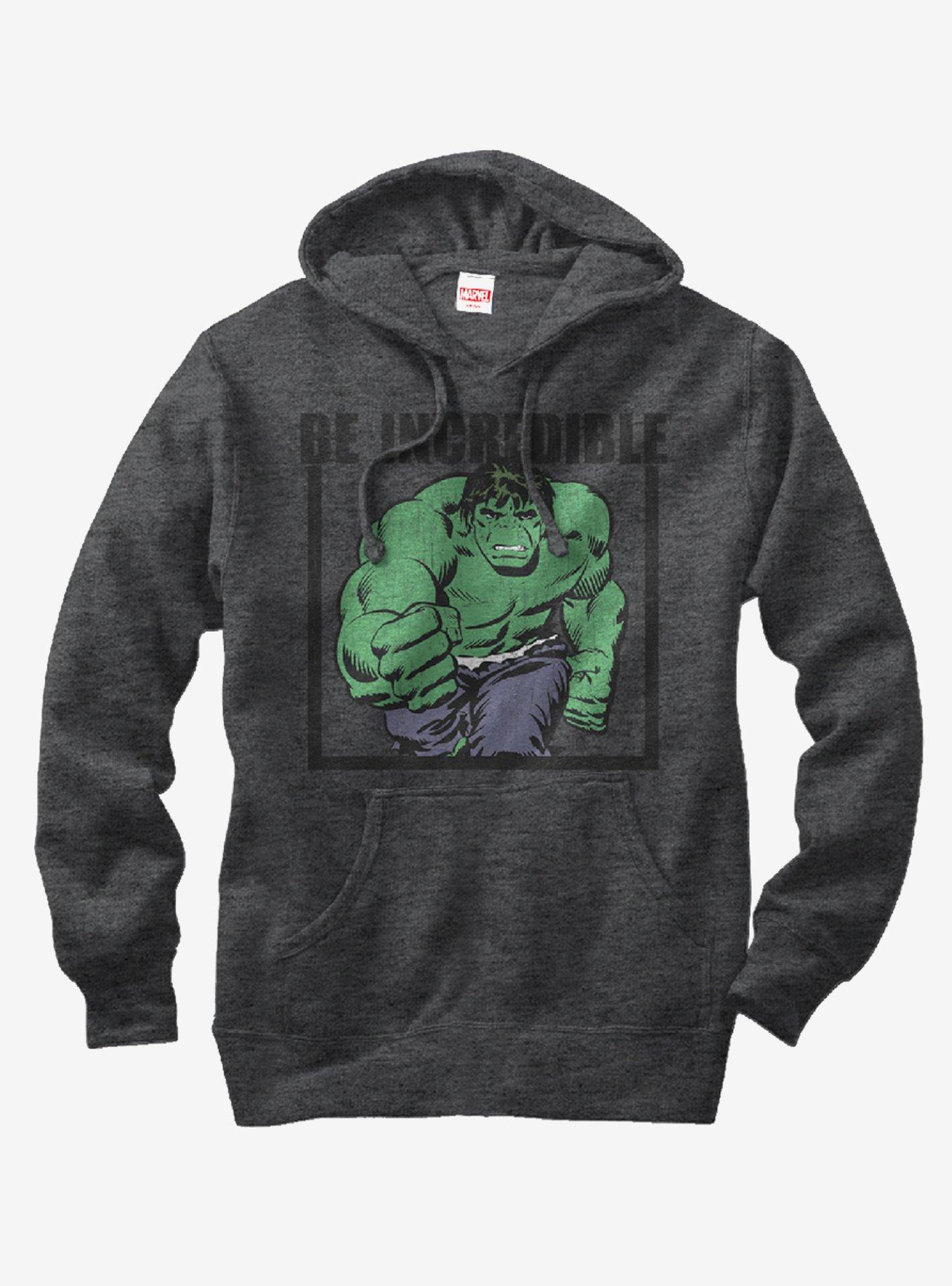 Marvel Hulk Be Incredible Hoodie, CHAR HTR, hi-res