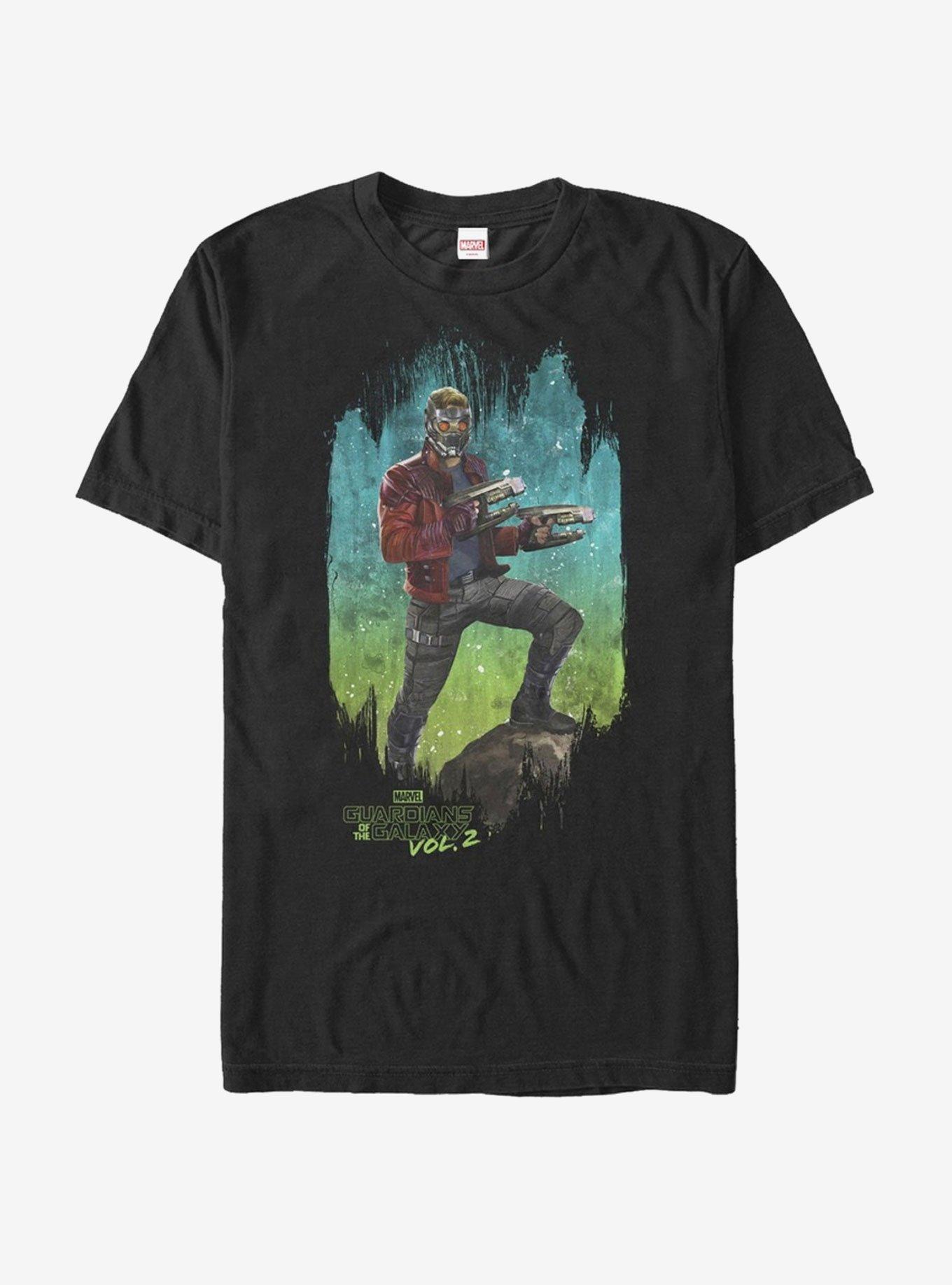 Marvel Guardians of Galaxy Vol. 2 Star-Lord Night  T-Shirt, BLACK, hi-res