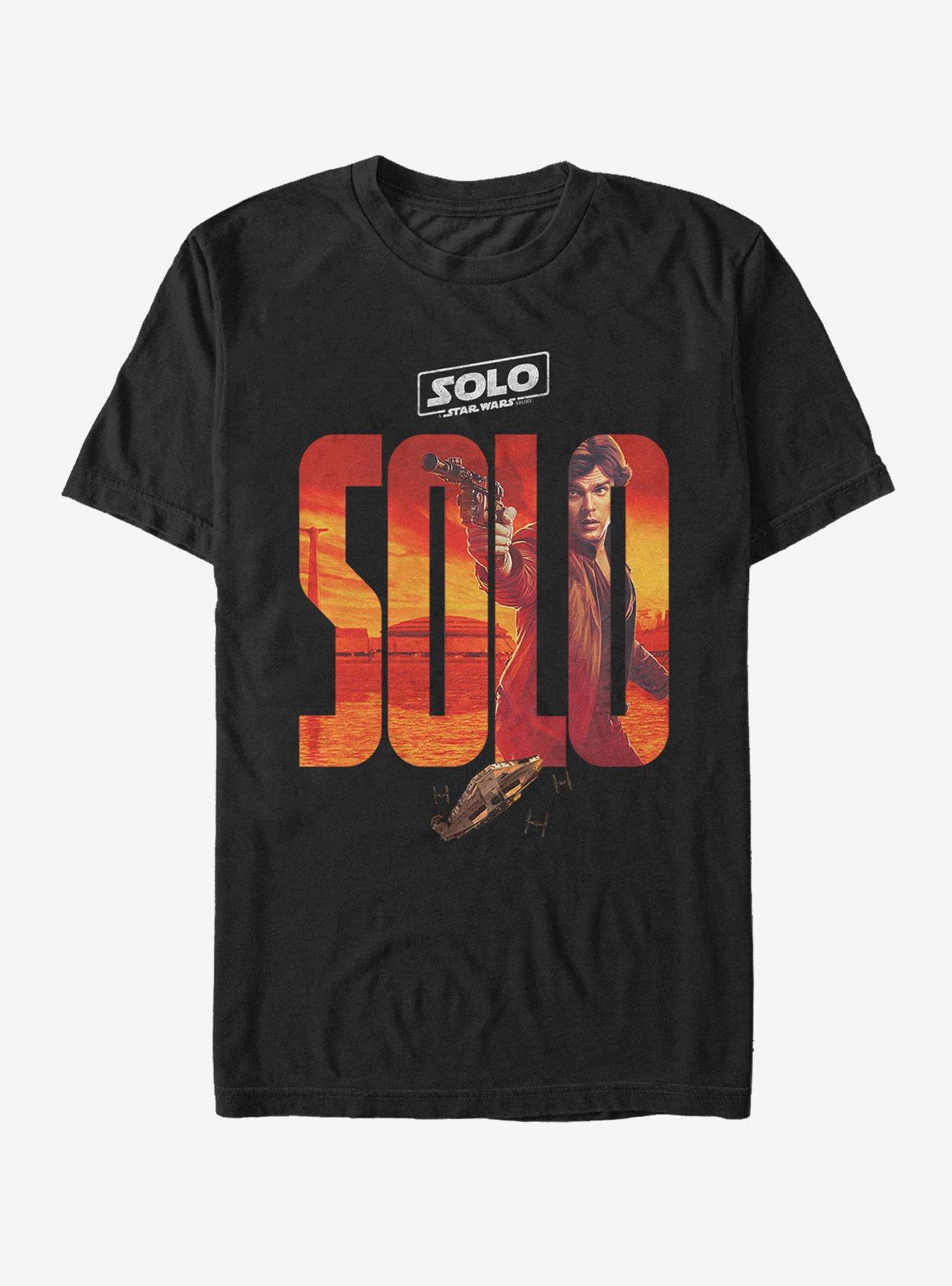 Star Wars Solo A Star Wars Story Han Movie Poster T-Shirt, BLACK, hi-res