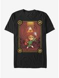 Nintendo Legend of Zelda Link Triforce T-Shirt, BLACK, hi-res