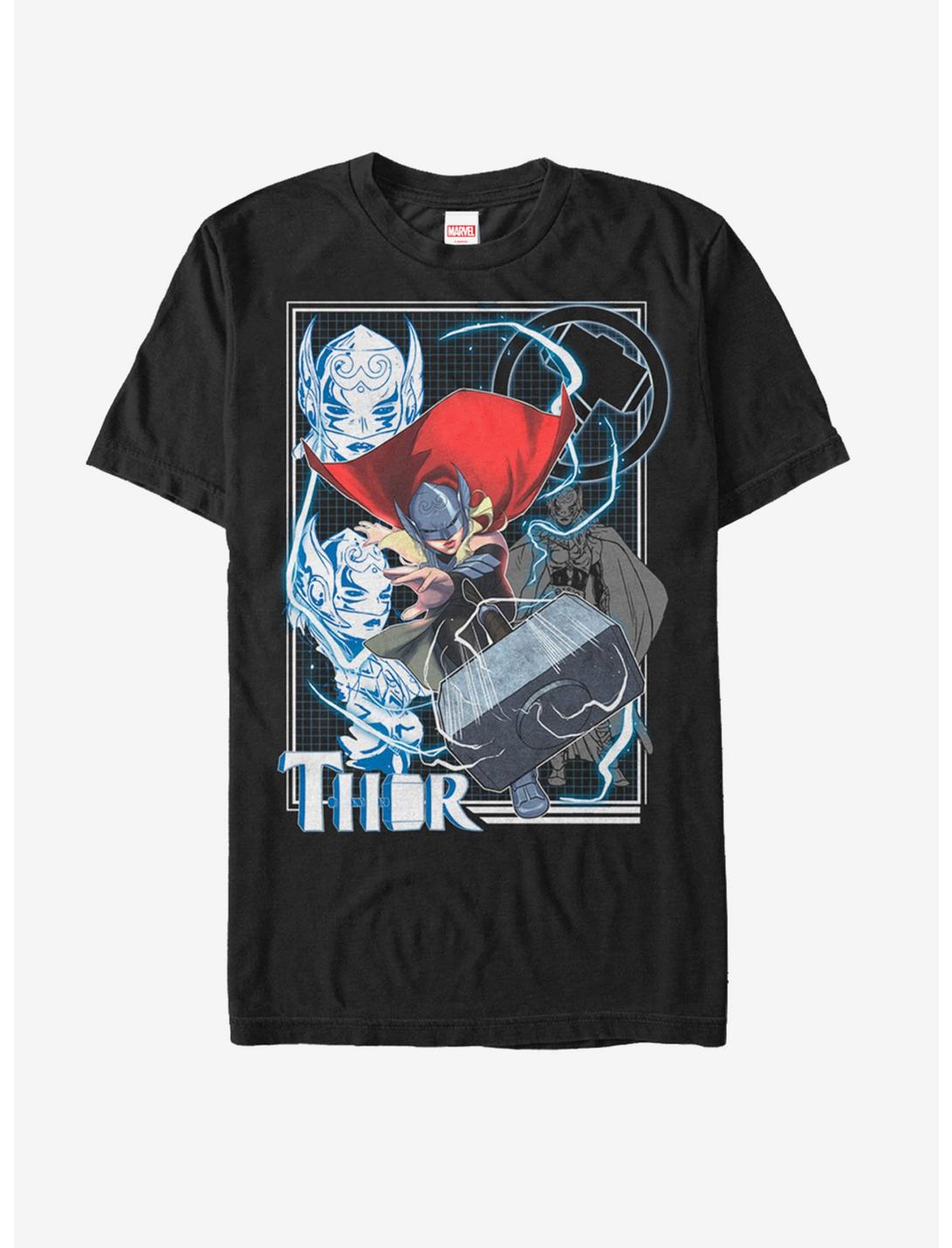 Marvel Mighty Thor Throw T-Shirt, BLACK, hi-res