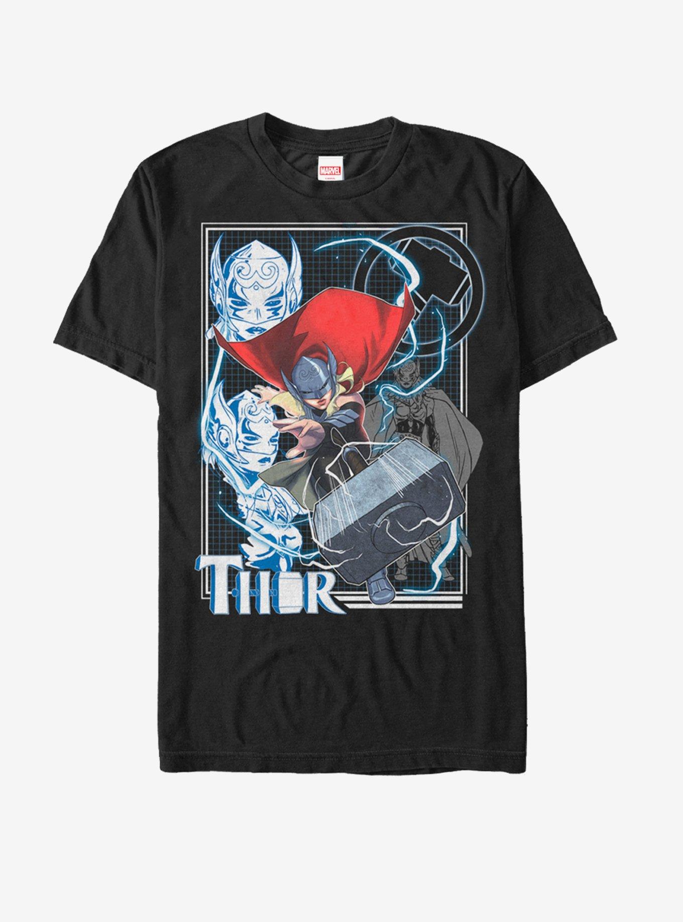 Marvel Mighty Thor Throw T-Shirt, BLACK, hi-res