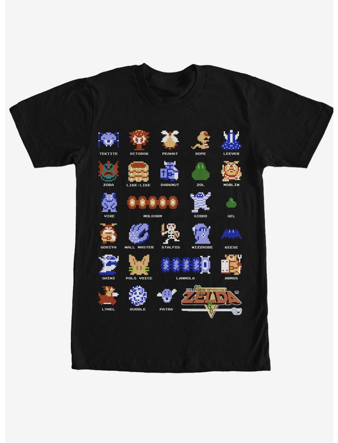 Nintendo Pixelated Legend of Zelda Enemies T-Shirt, BLACK, hi-res