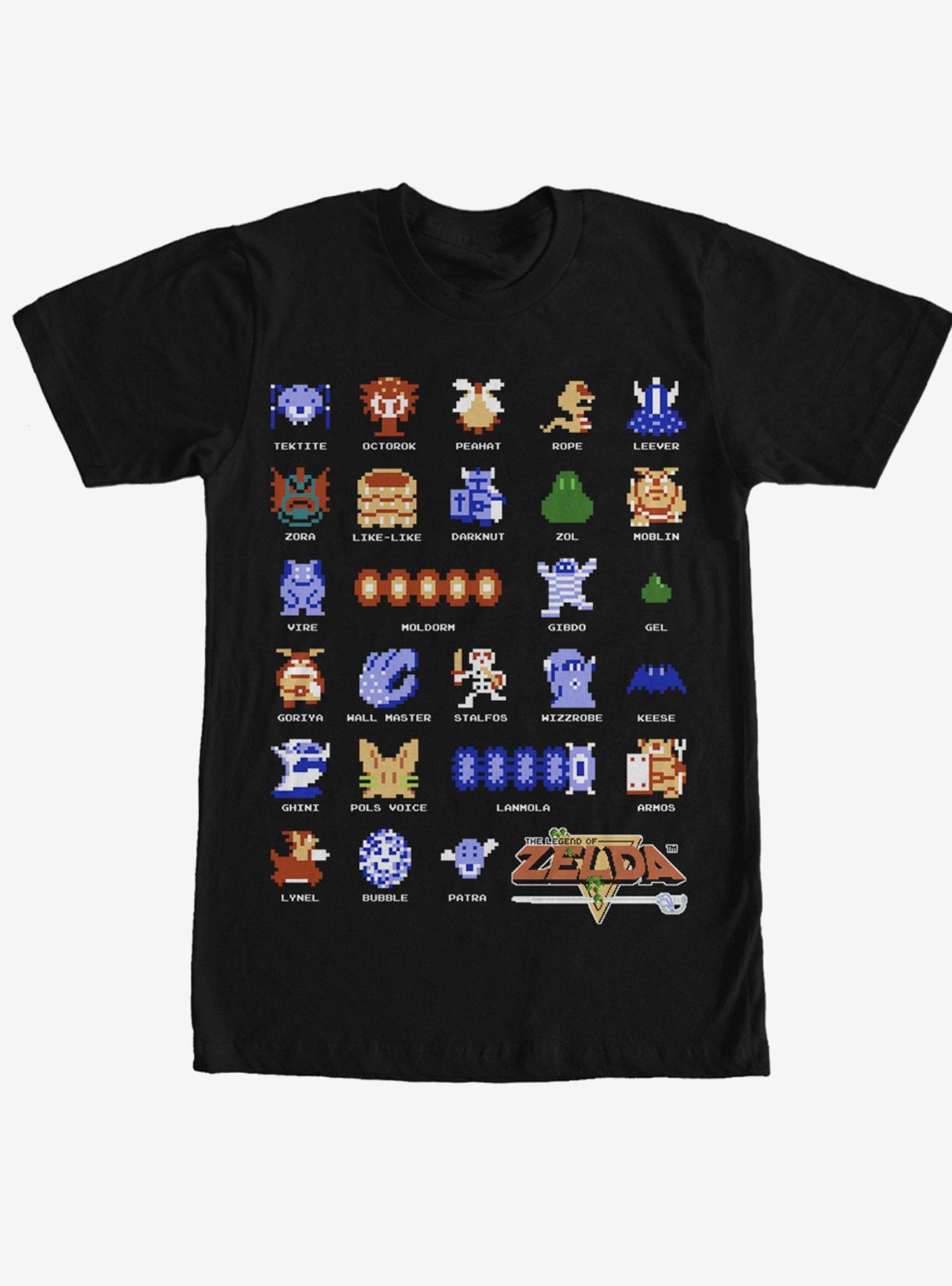 Nintendo Pixelated Legend of Zelda Enemies T-Shirt, BLACK, hi-res