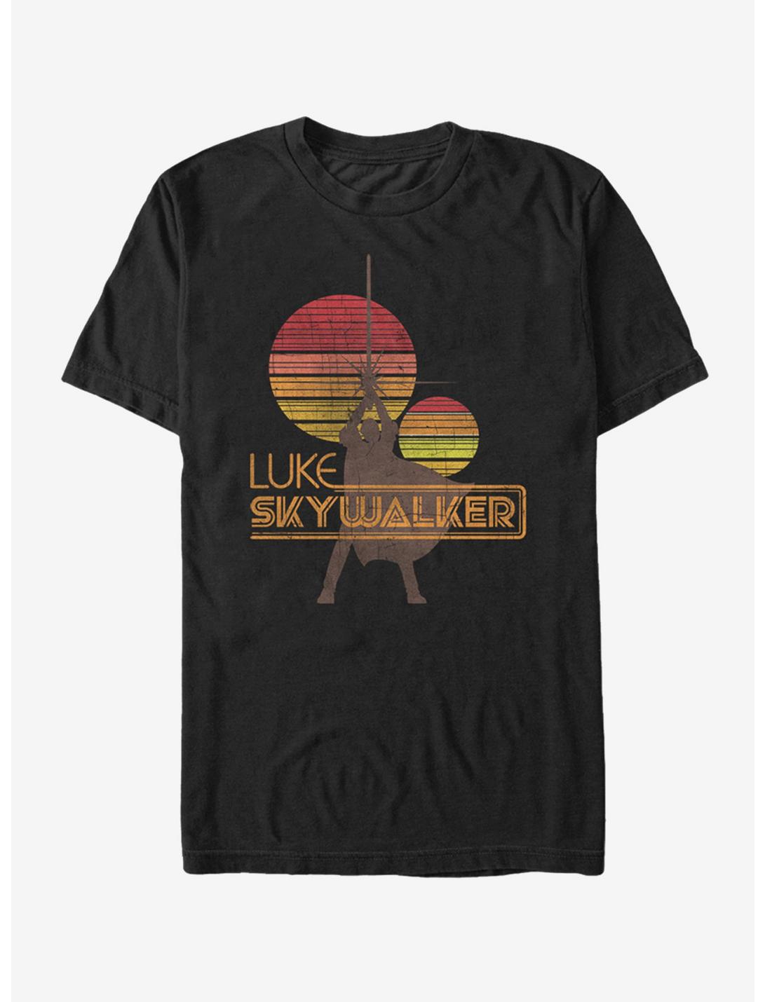 Star Wars Retro Luke Skywalker Silhouette T-Shirt, BLACK, hi-res