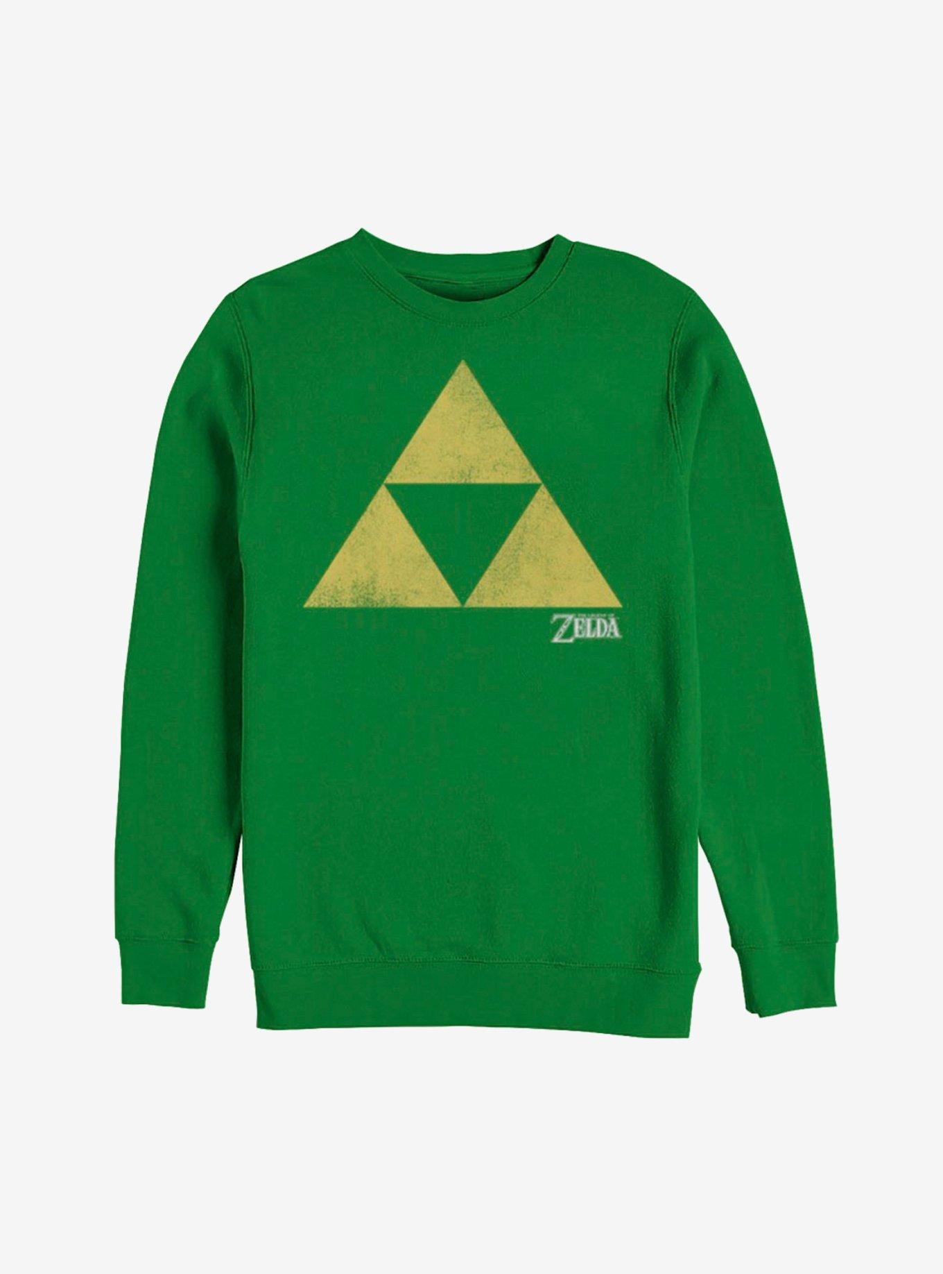 Nintendo Legend of Zelda Classic Triforce Sweatshirt, KELLY, hi-res