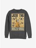 Star Wars Rey Resistance Propaganda Frame Sweatshirt, CHAR HTR, hi-res