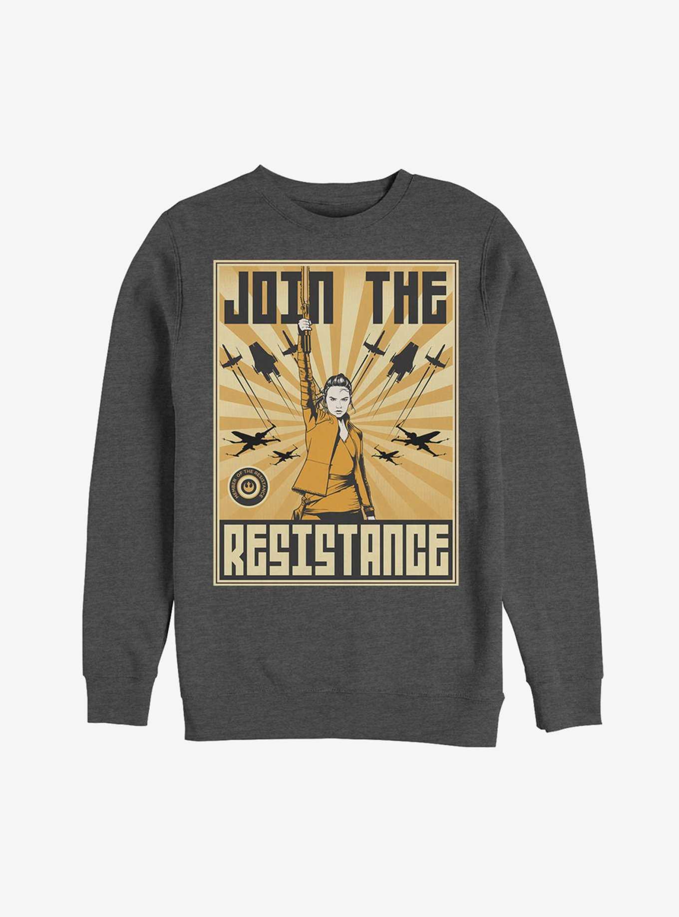 Star Wars Rey Resistance Propaganda Frame Sweatshirt, , hi-res