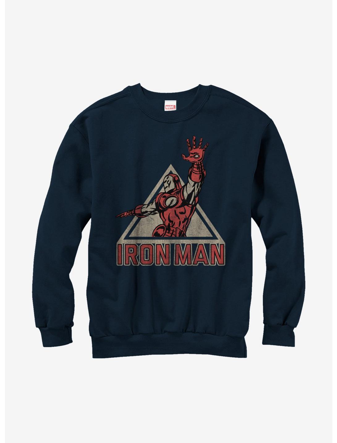 Marvel Triangle Iron Man Sweatshirt, NAVY, hi-res
