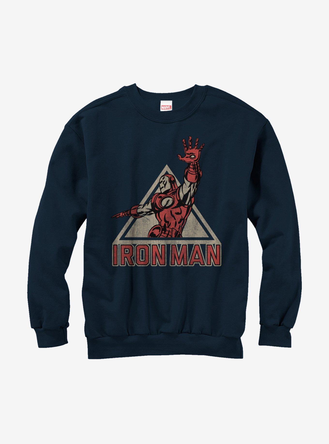 Marvel Triangle Iron Man Sweatshirt, NAVY, hi-res