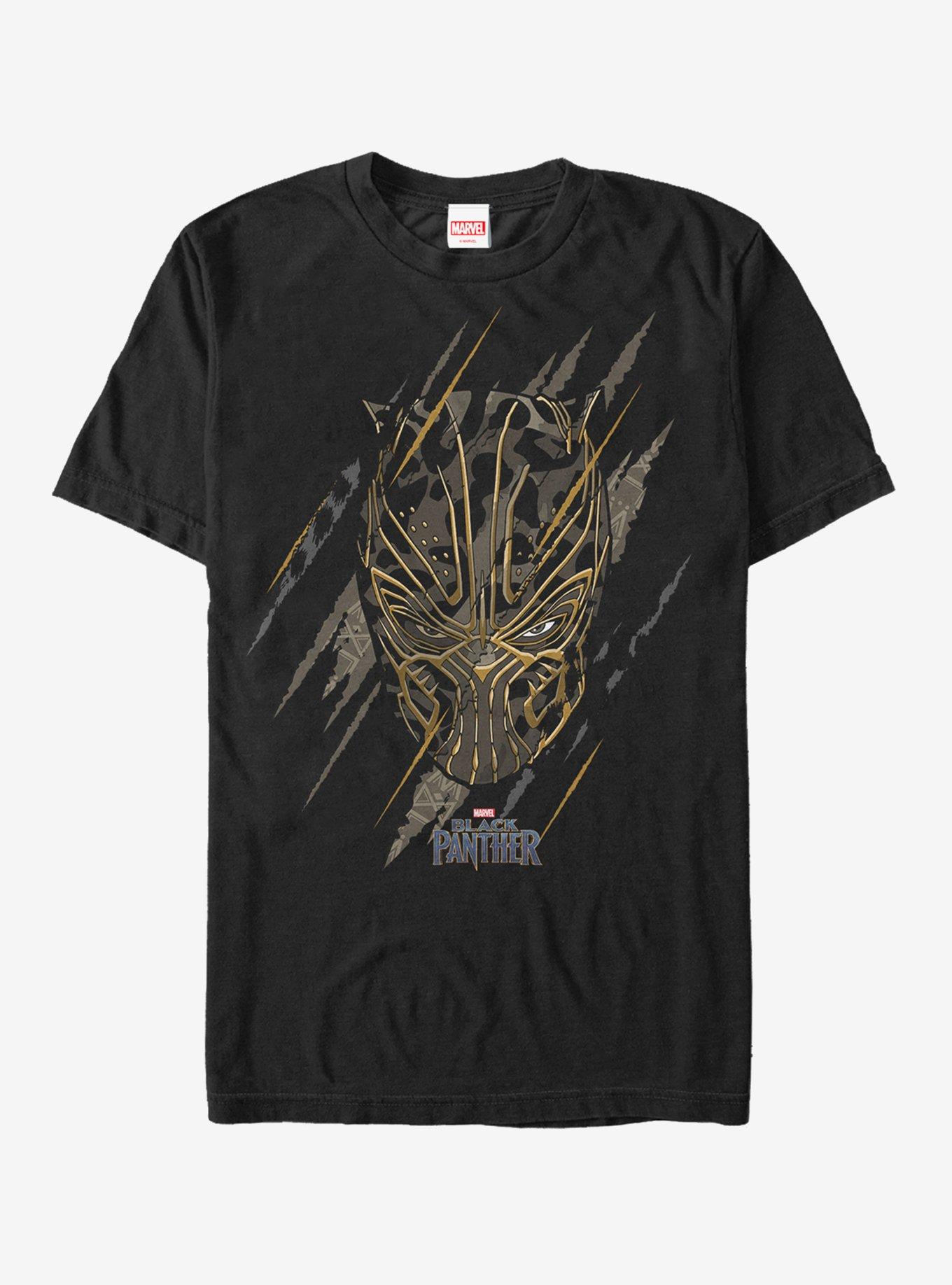 Marvel Black Panther 2018 Jaguar Scratch Print T-Shirt