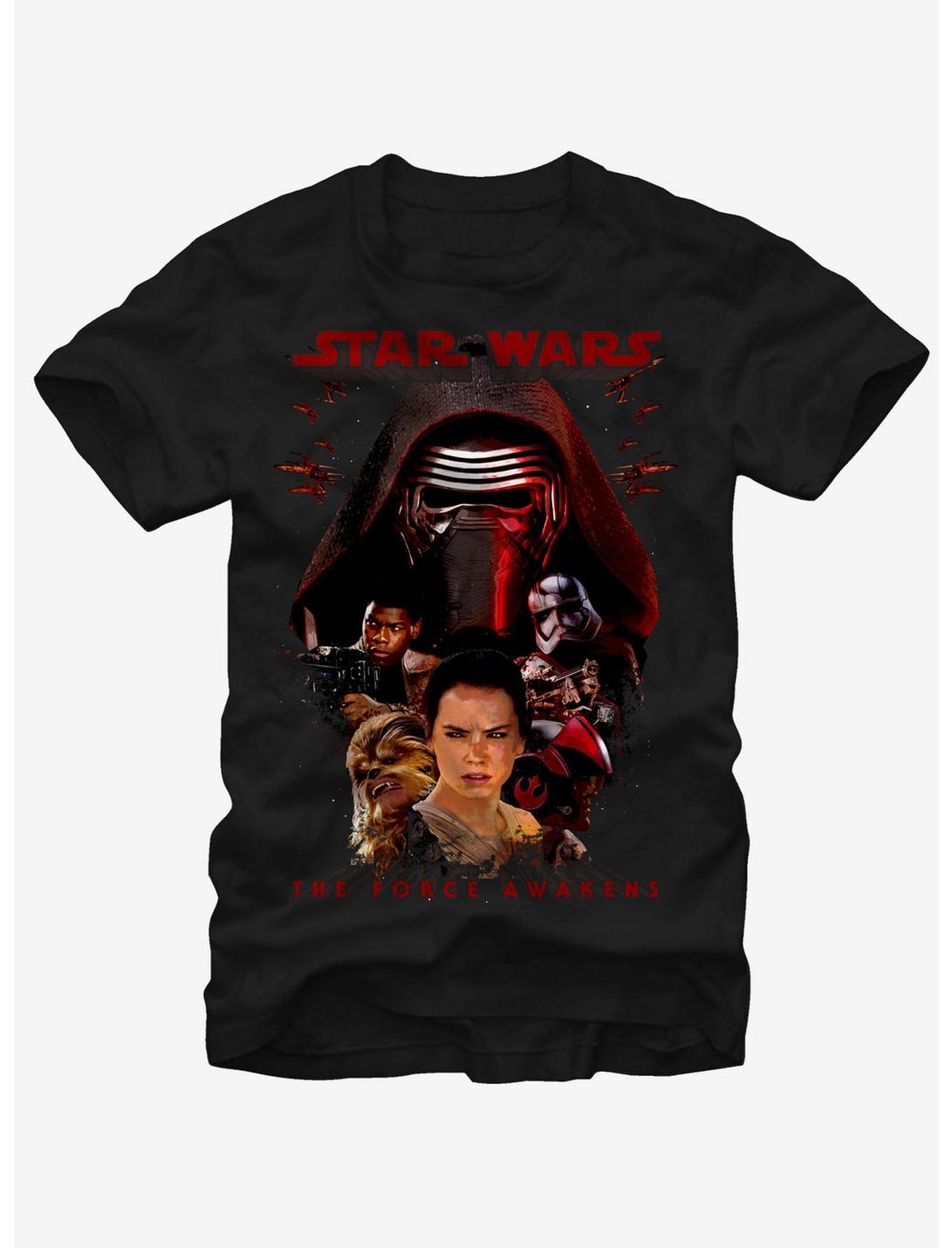 Star Wars Episode VII Kylo Ren and Rey T-Shirt, BLACK, hi-res