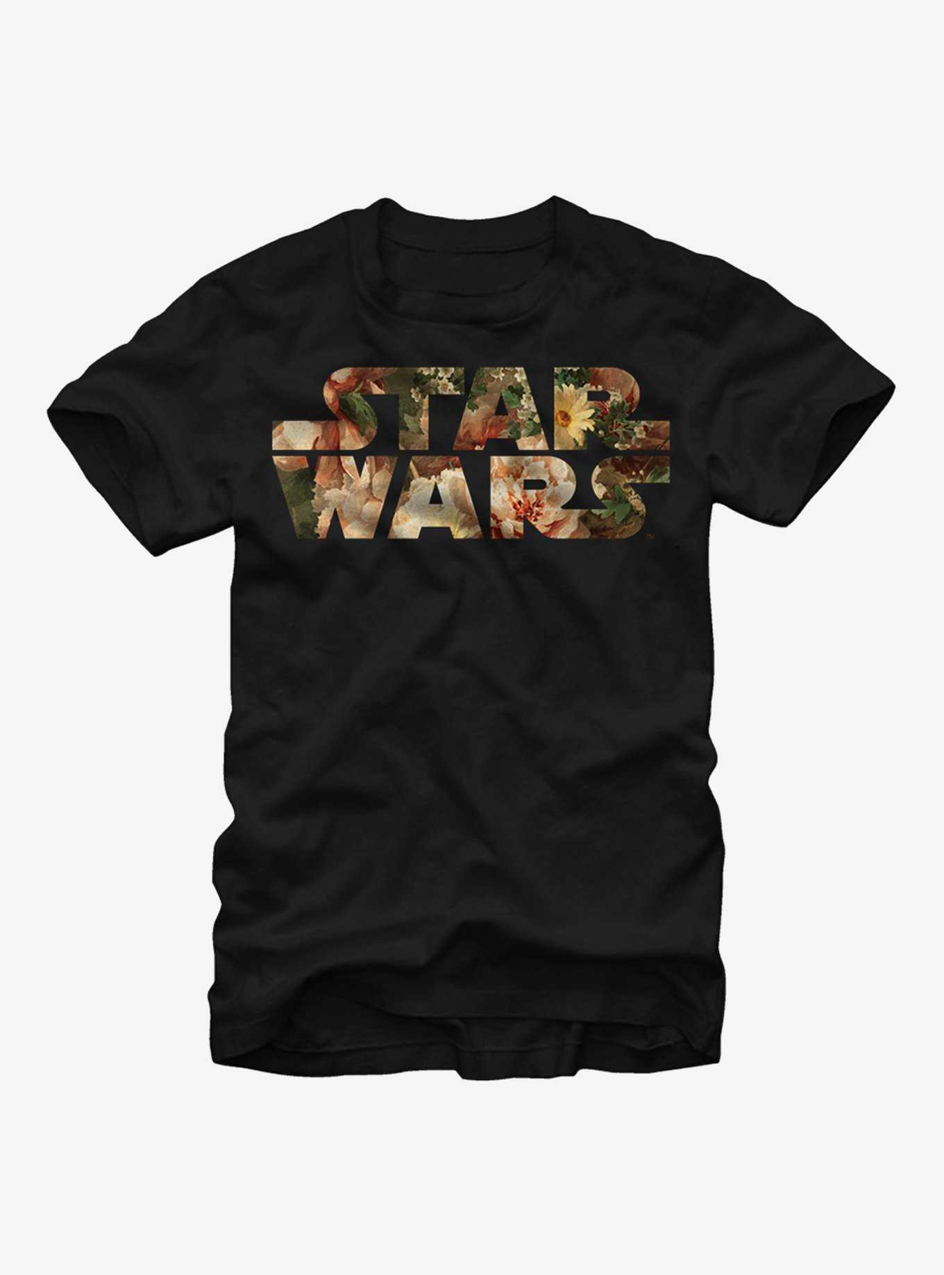 Star Wars Floral Print Logo T-Shirt, , hi-res