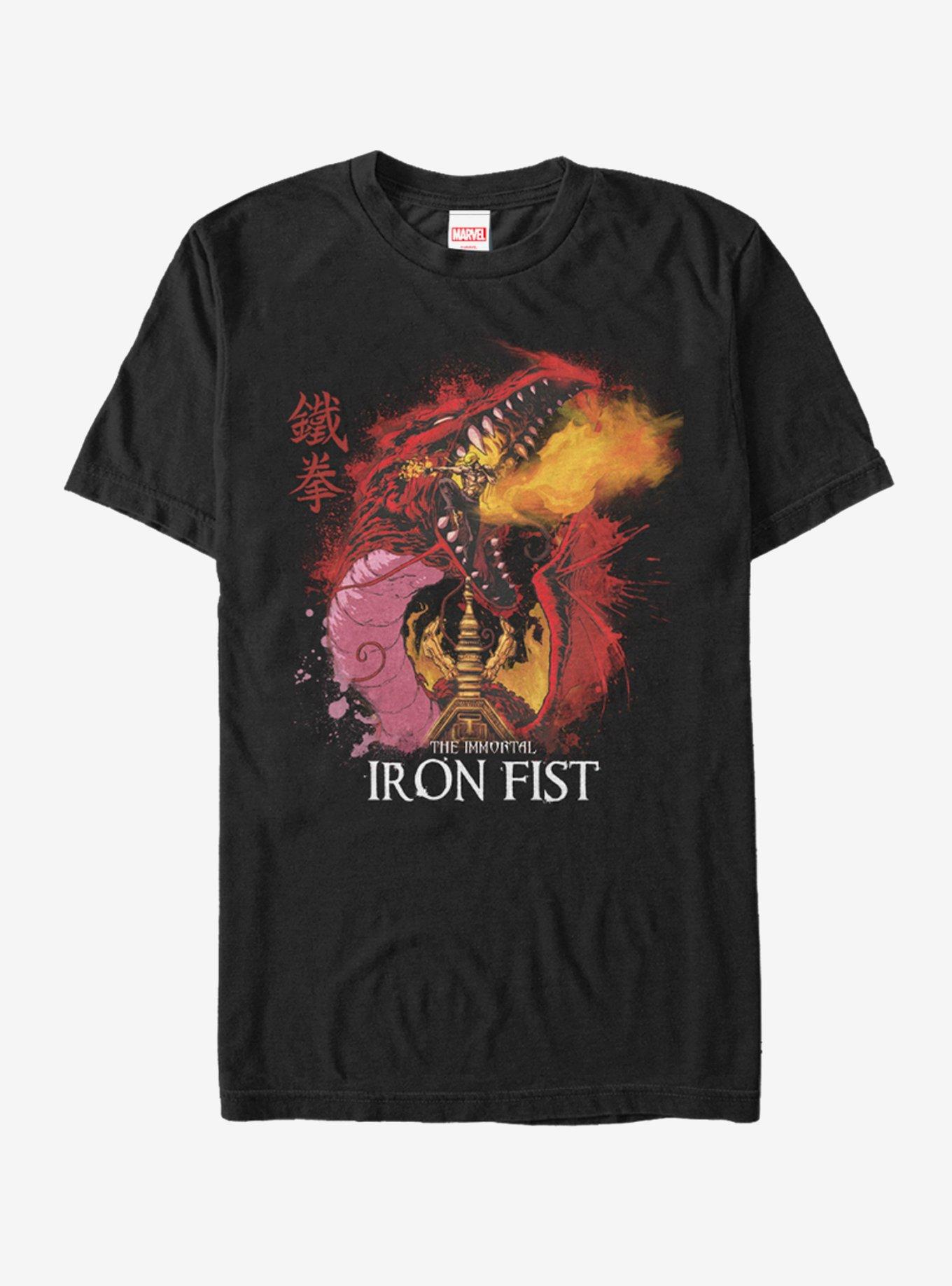 Marvel Iron Fist Dragon T-Shirt, BLACK, hi-res