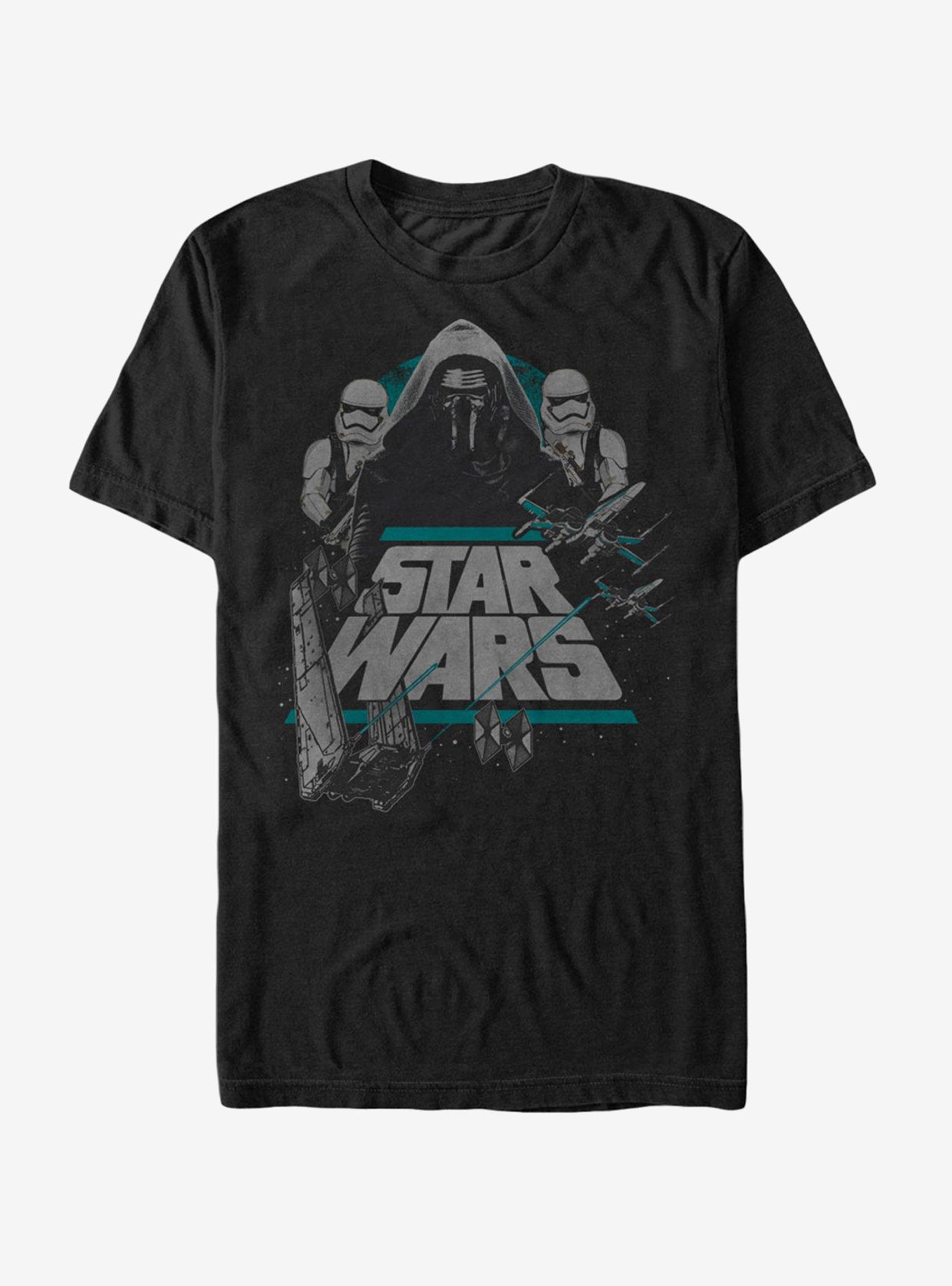 Star Wars Kylo Ren Command Shuttle Logo T-Shirt, BLACK, hi-res