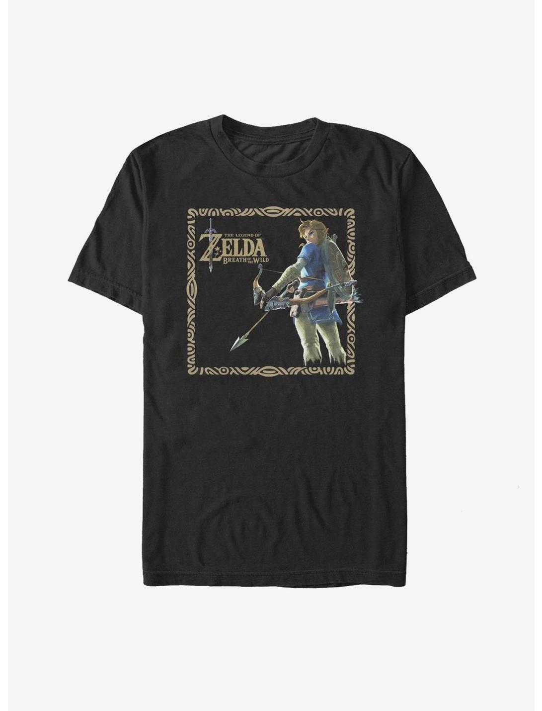 Nintendo Legend of Zelda Breath of the Wild Frame T-Shirt, BLACK, hi-res