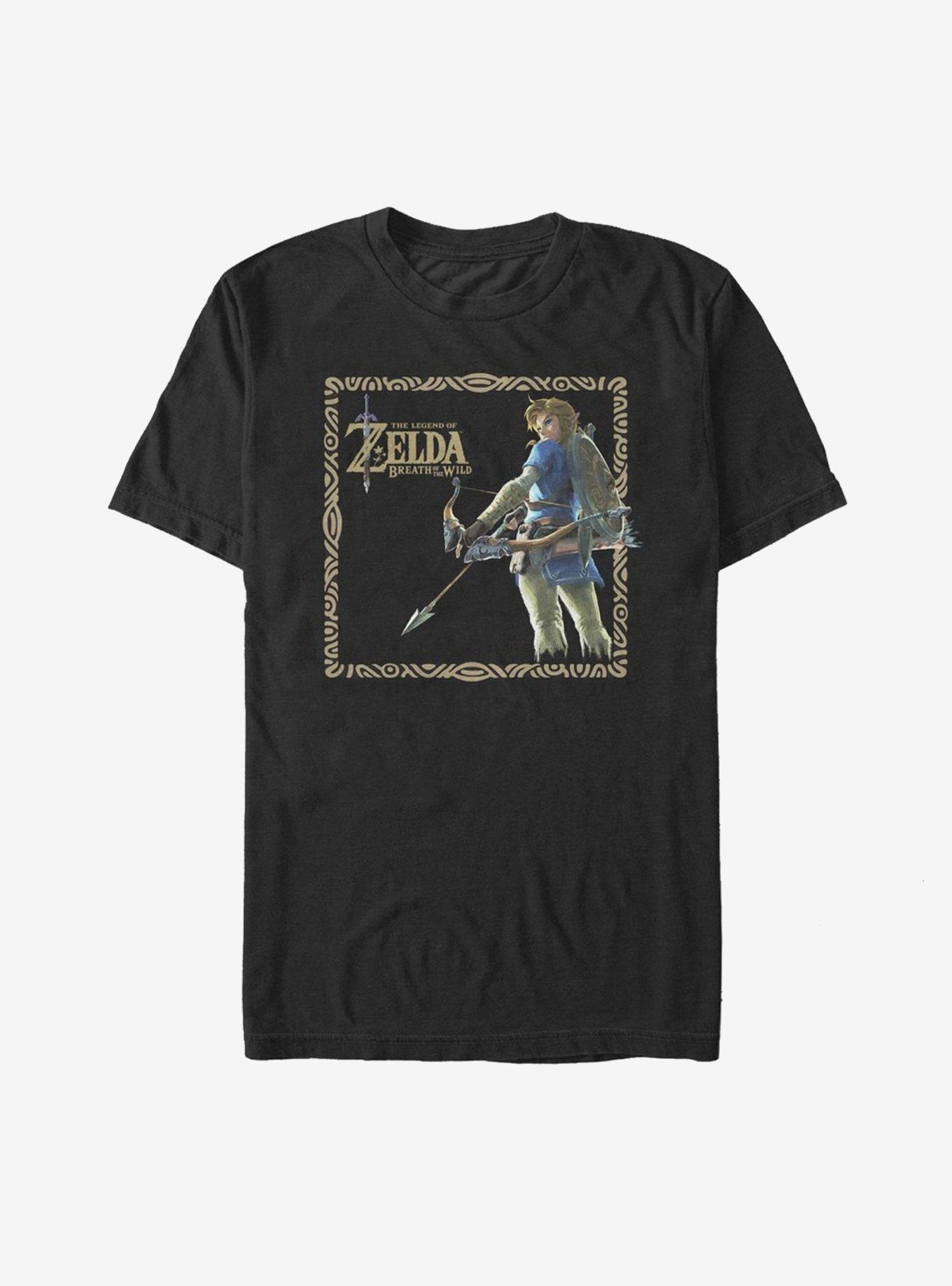Nintendo Legend of Zelda Breath of the Wild Frame T-Shirt, BLACK, hi-res