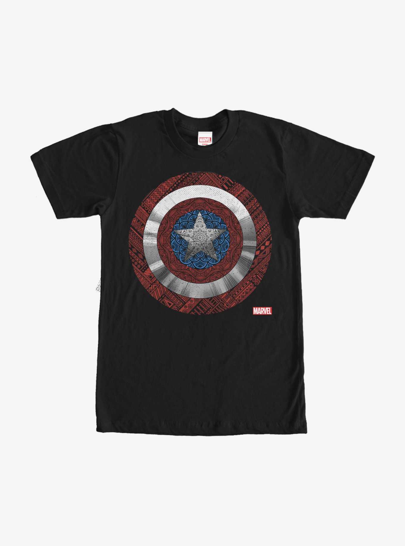 Marvel Ornate Captain America Shield T-Shirt, , hi-res