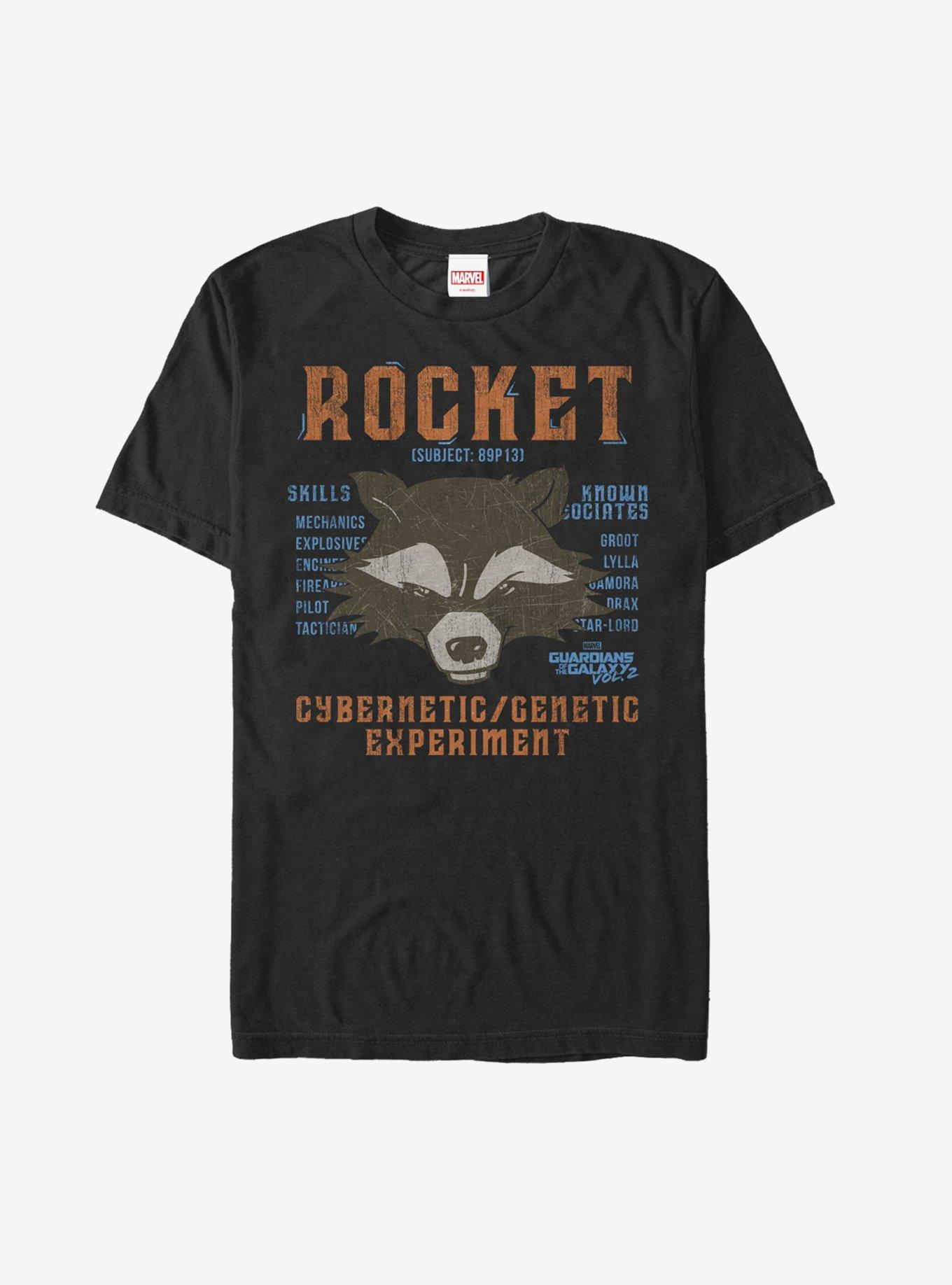 Marvel Rocket List  T-Shirt, BLACK, hi-res