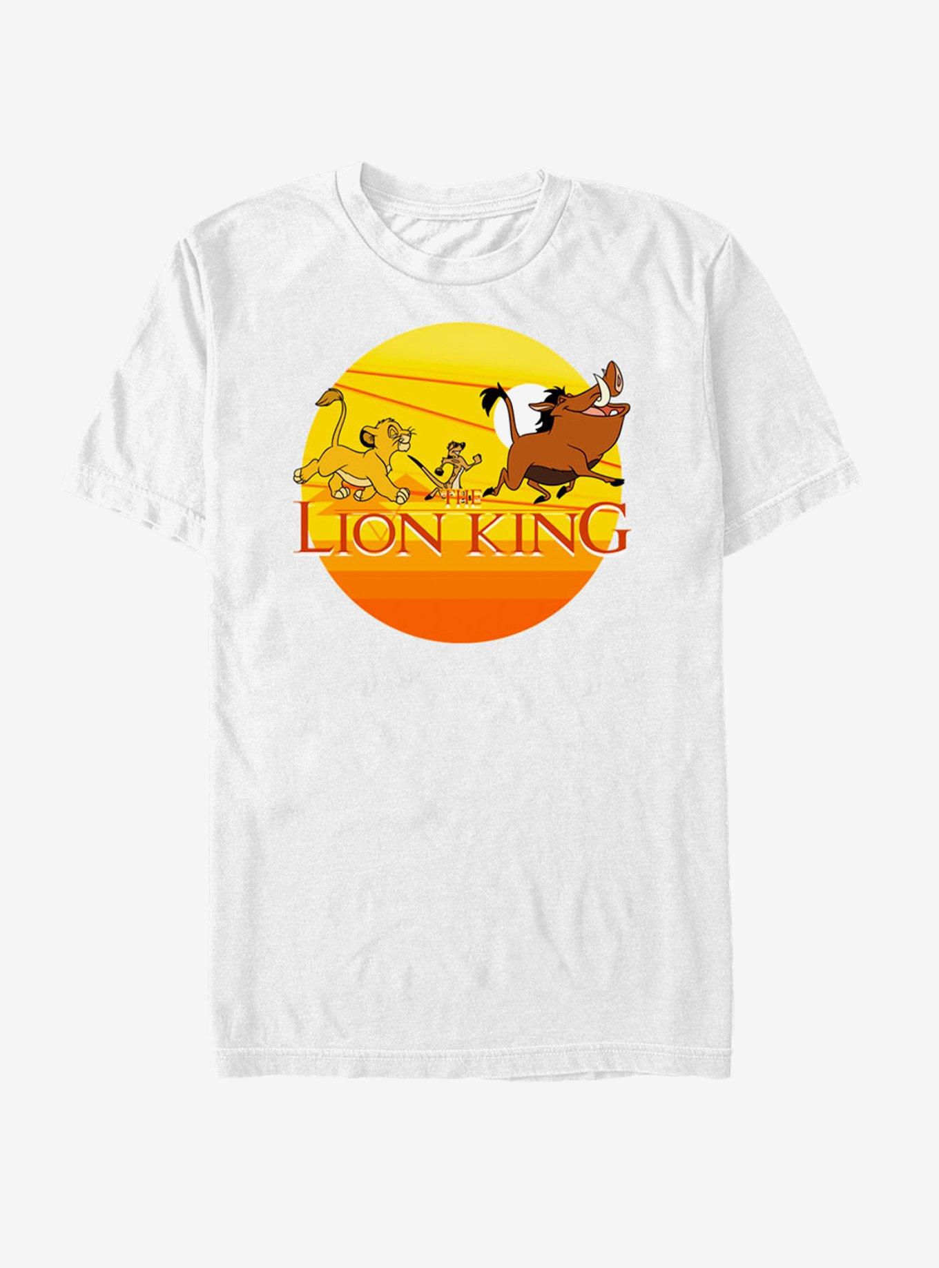 Lion King Simba Timon and Pumbaa Strut T-Shirt, WHITE, hi-res