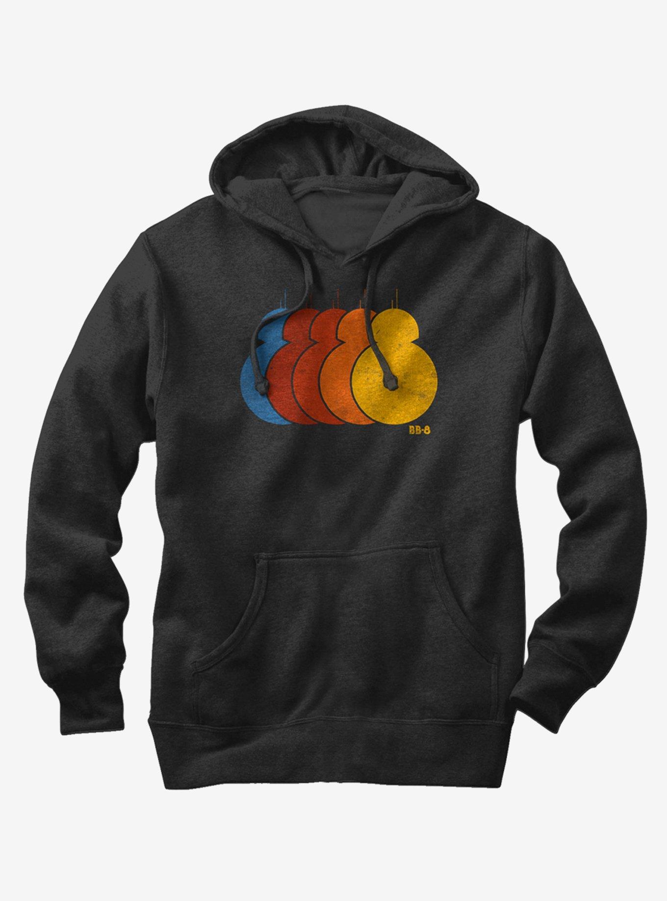 Star Wars BB-8 Retro Rainbow Hoodie, BLACK, hi-res