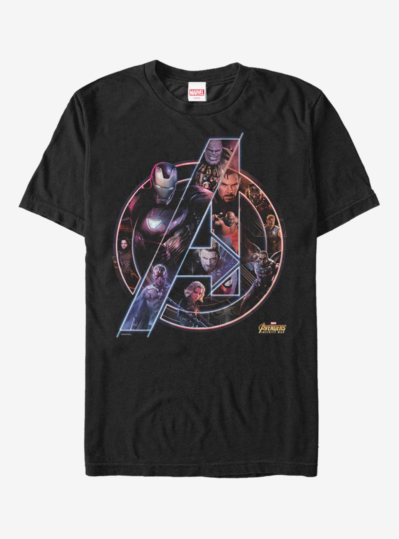 Hot Topic Marvel Avengers Infinity War Logo T Shirt Connecticut Post Mall