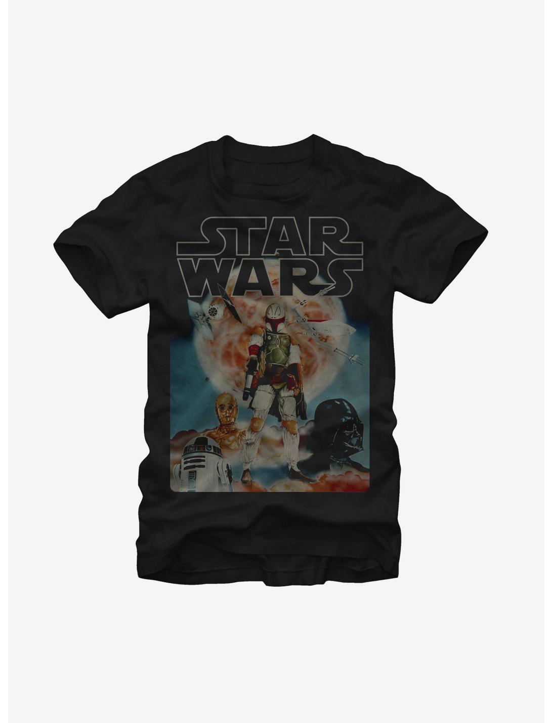 Star Wars Boba Fett and Droids T-Shirt, BLACK, hi-res